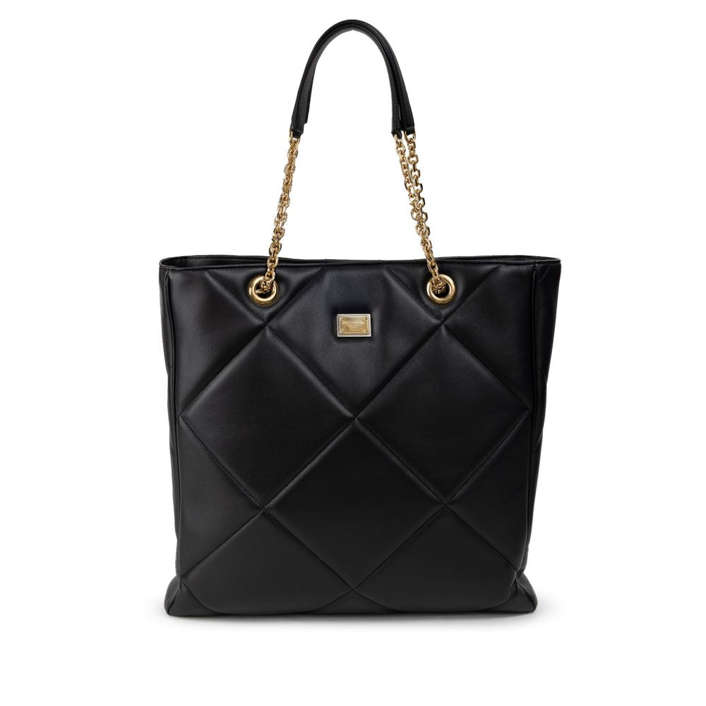 Sac fourre-tout en cuir noir Dolce & Gabbana