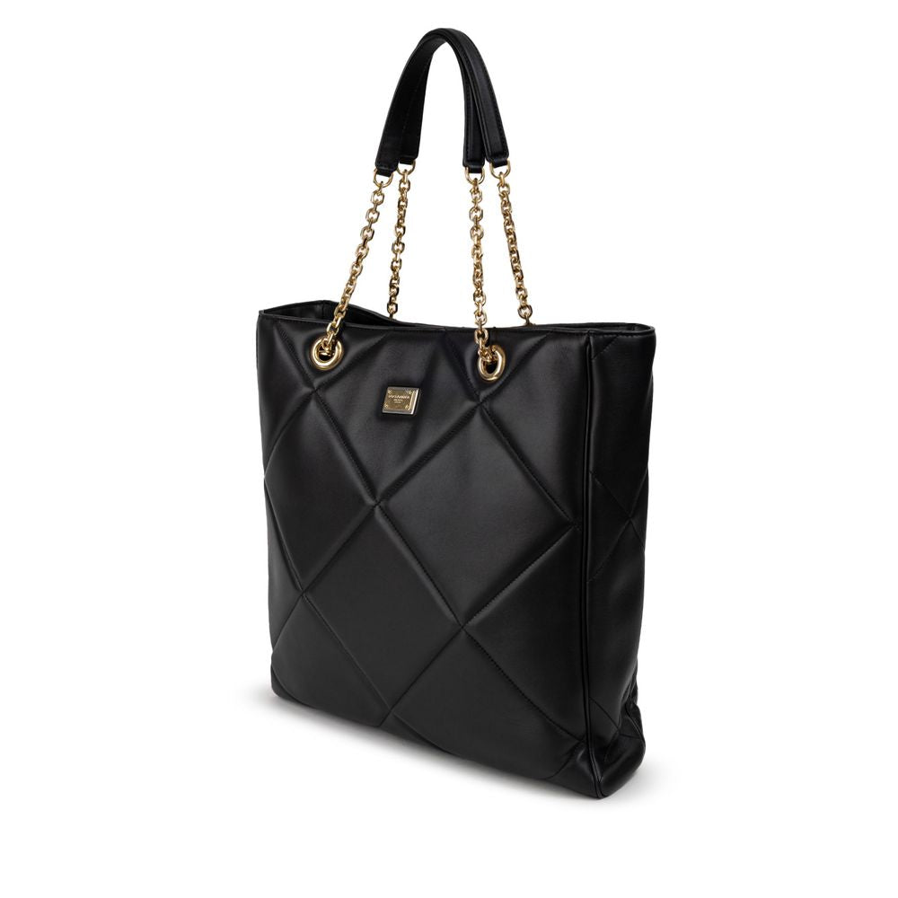 Sac fourre-tout en cuir noir Dolce & Gabbana