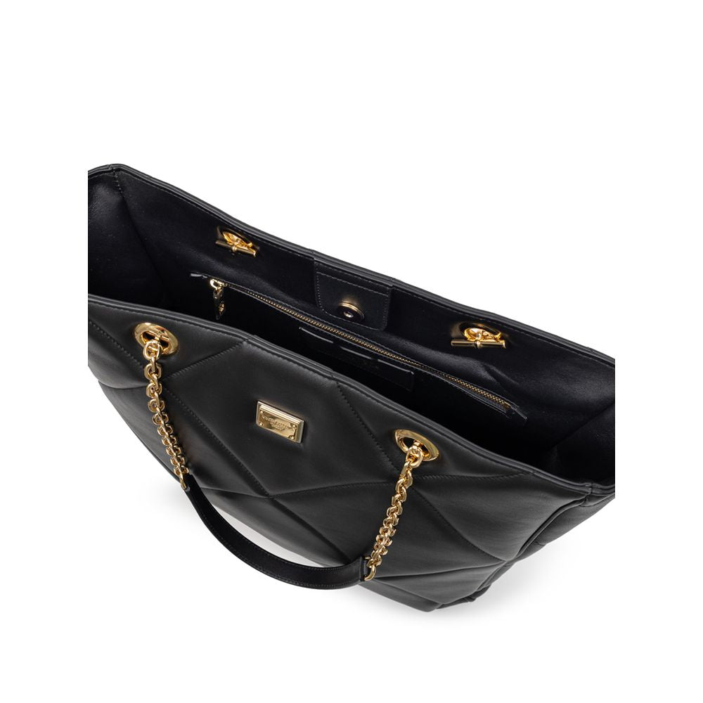 Sac fourre-tout en cuir noir Dolce & Gabbana