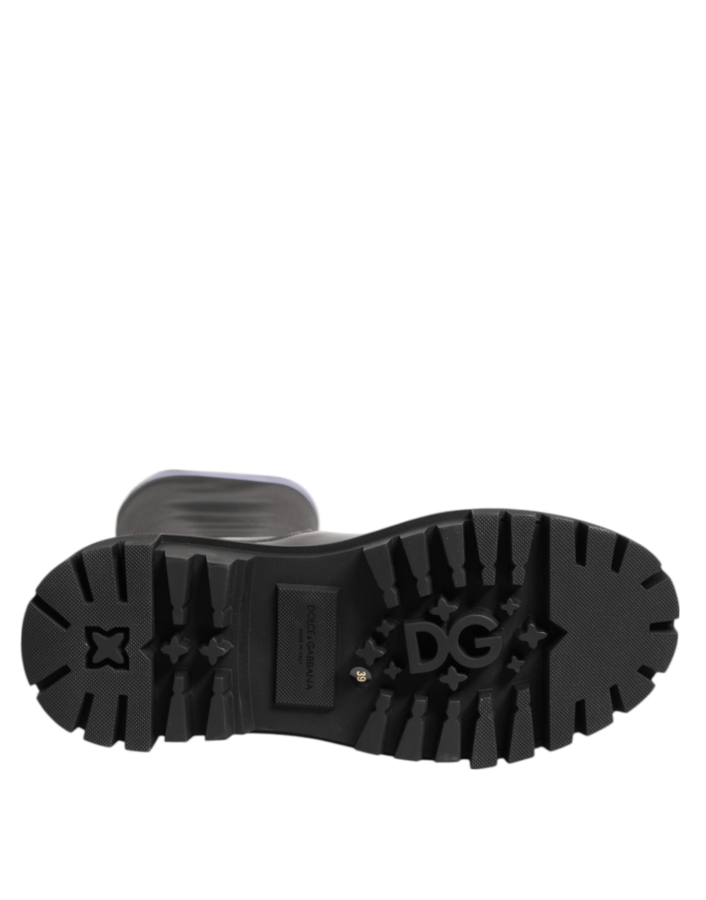 Chaussures à bottes hautes Dolce & Gabbana en polyester noir et blanc
