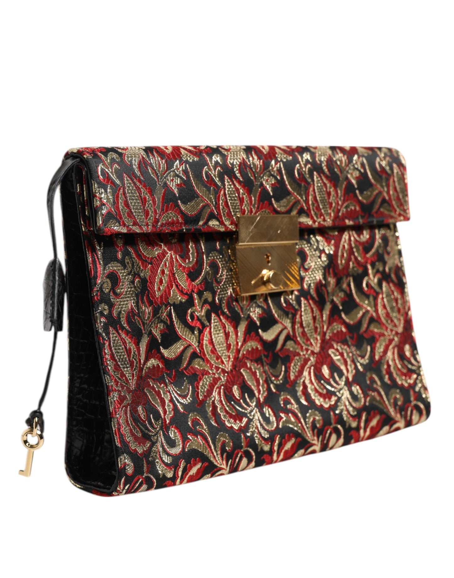 Sac porte-documents Dolce & Gabbana en jacquard floral multicolore