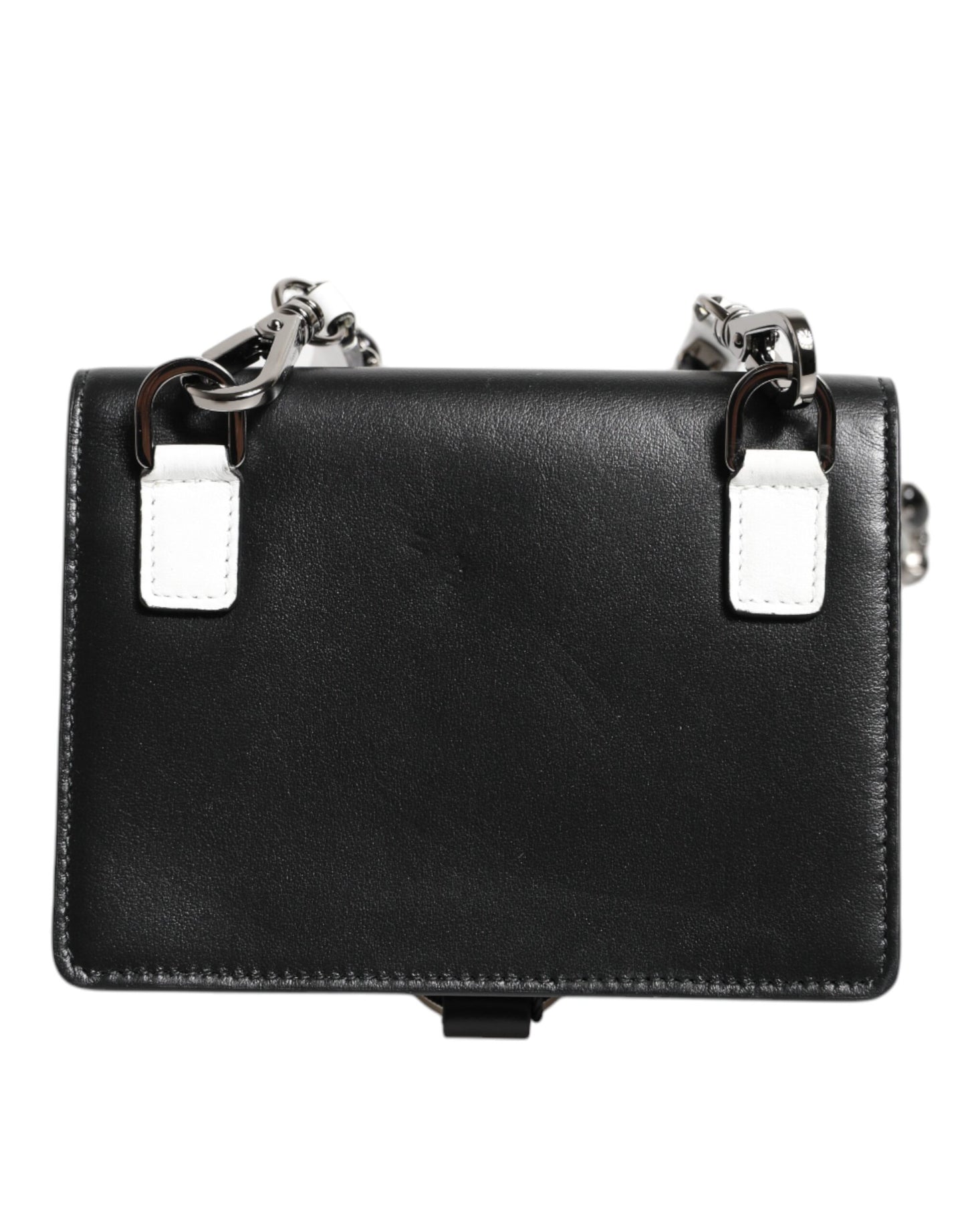 Portefeuille porte-cartes Dolce & Gabbana en cuir noir orné de cristaux