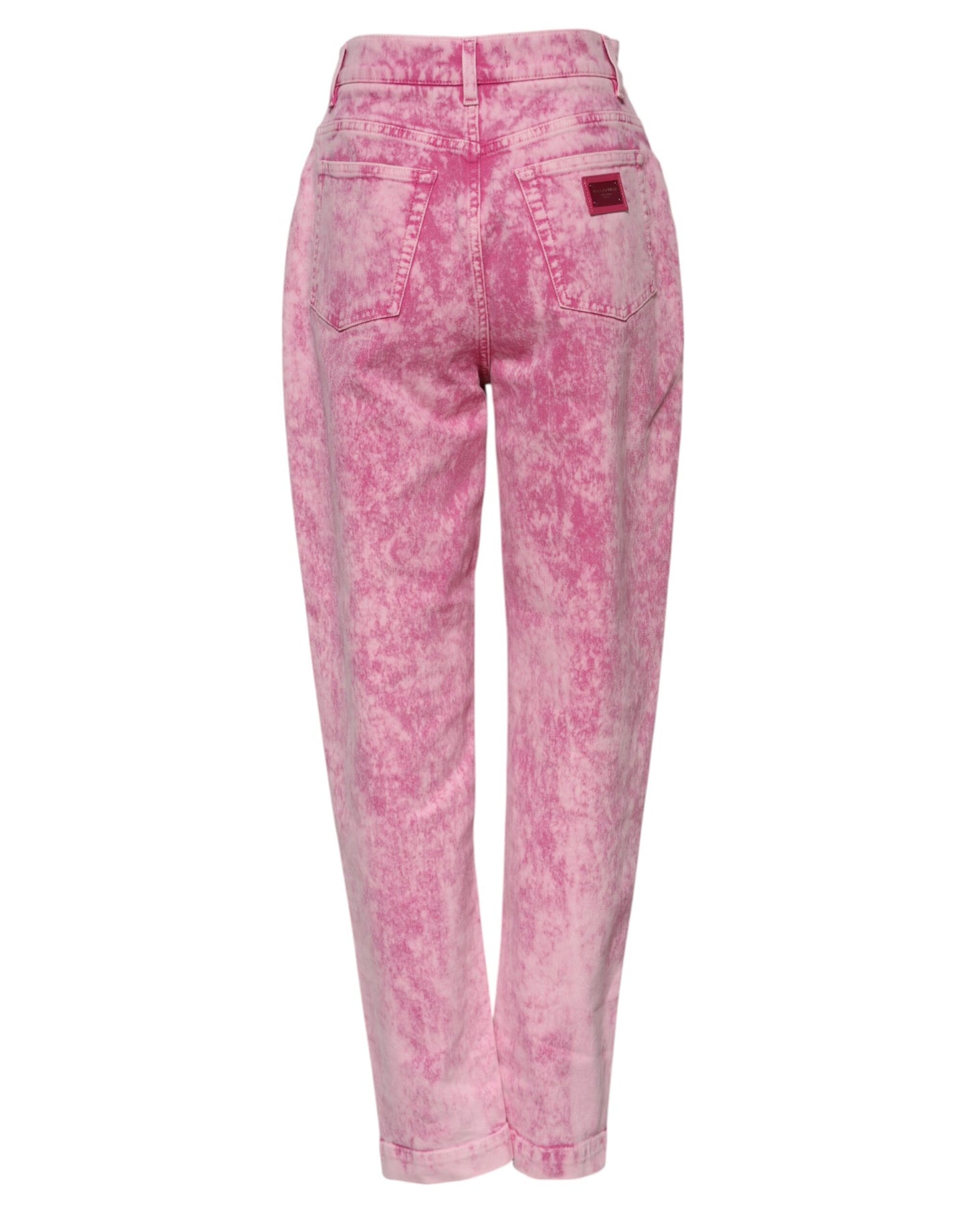 Jean fuselé taille haute rose tie-dye Dolce & Gabbana