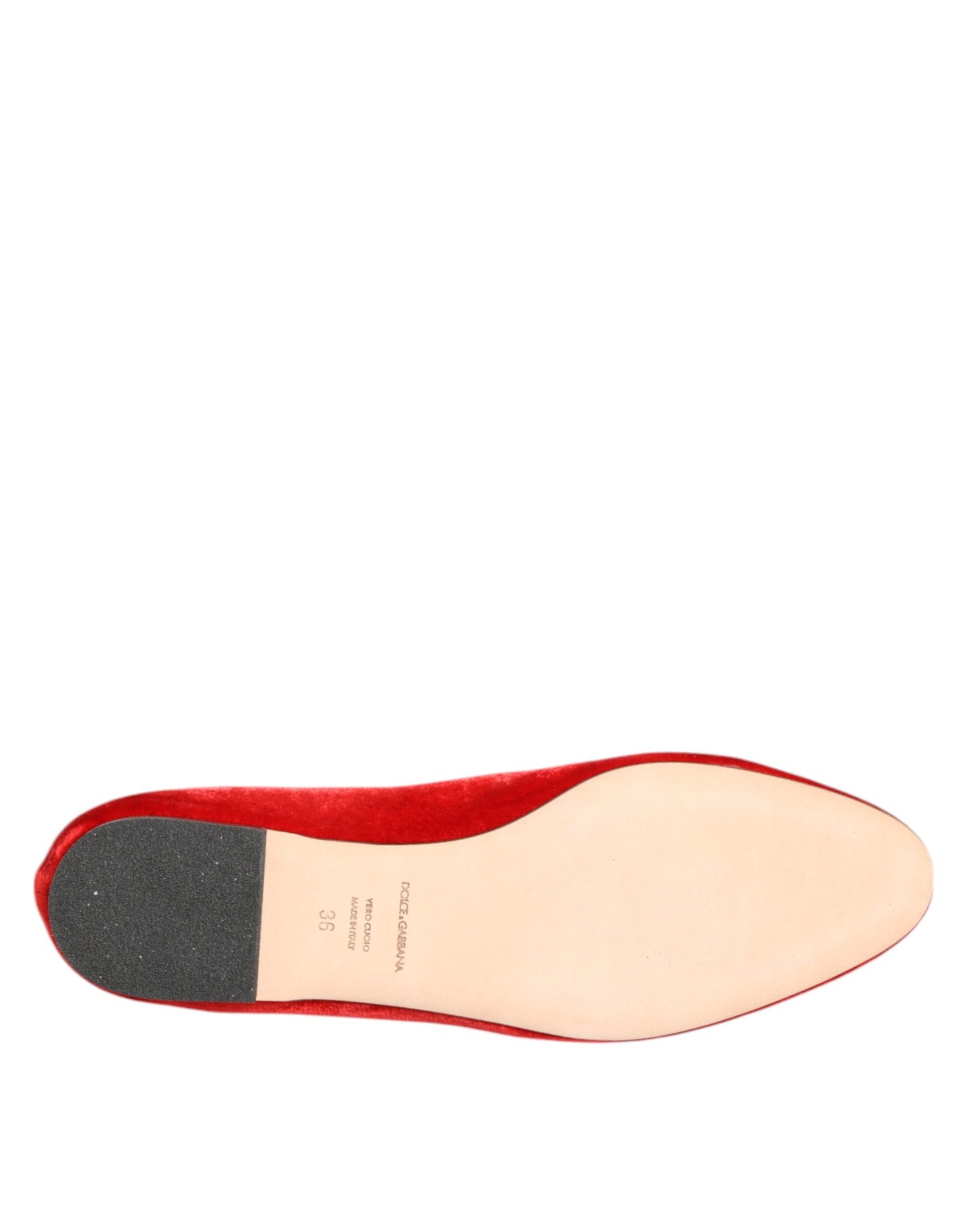 Mocassins Dolce & Gabbana en velours rouge DG Heart