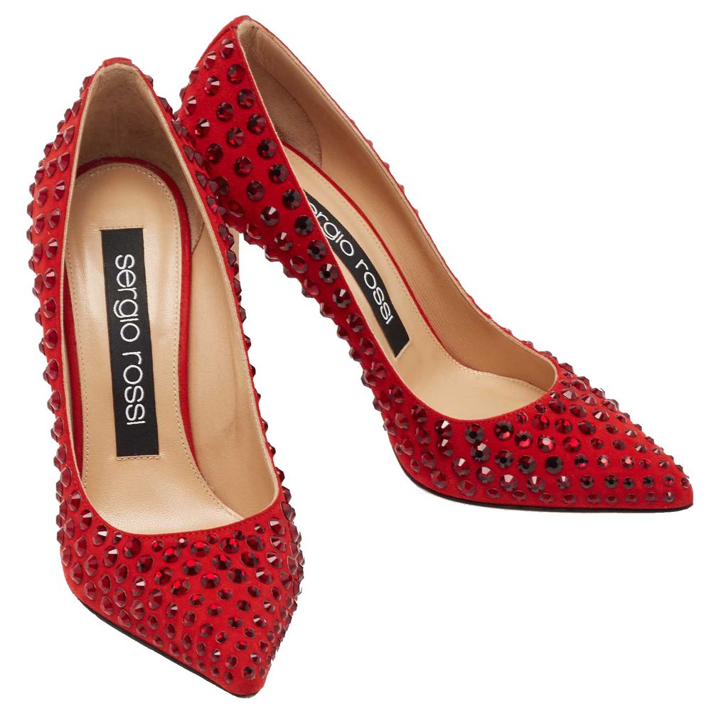 Escarpin en cuir de veau rouge Sergio Rossi