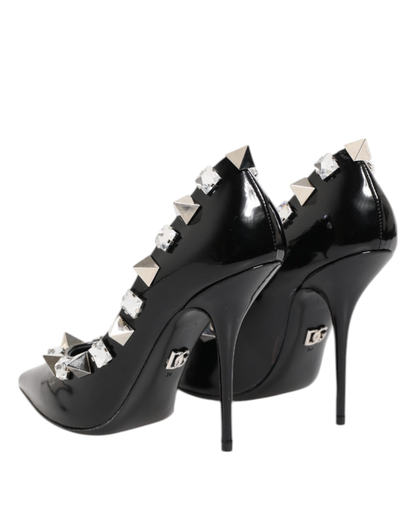 Escarpins à talons aiguilles Dolce & Gabbana à clous et cristaux noirs