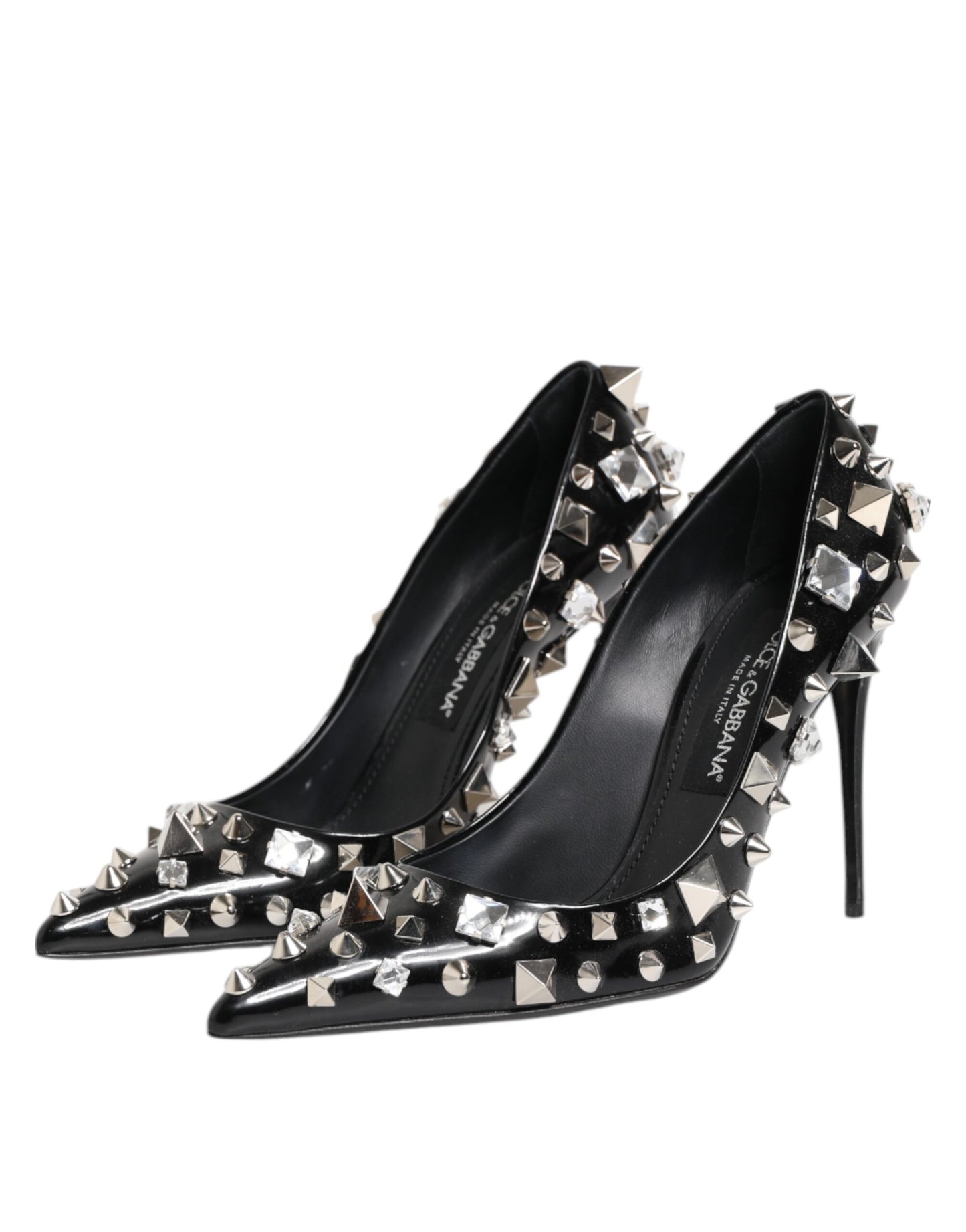 Escarpins à talons aiguilles Dolce & Gabbana à clous et cristaux noirs
