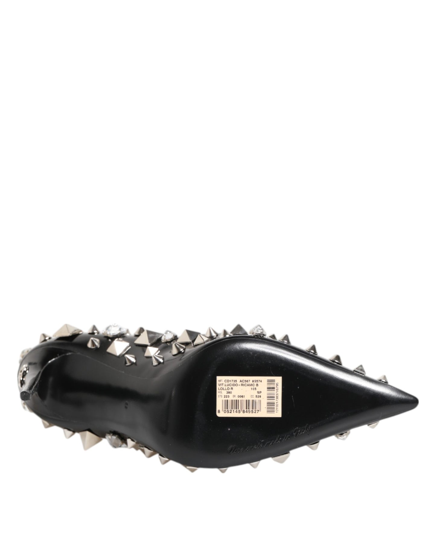 Escarpins à talons aiguilles Dolce & Gabbana à clous et cristaux noirs