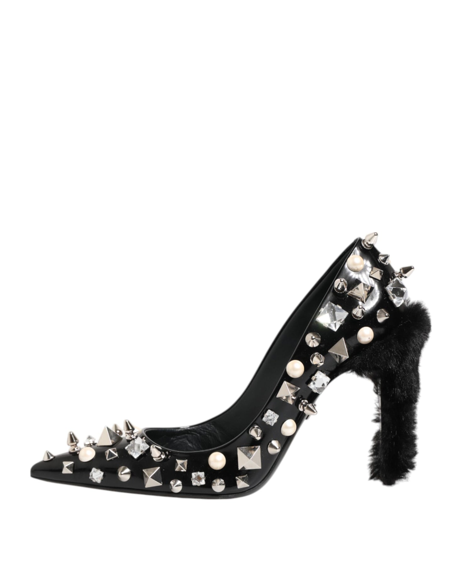Escarpins à talons aiguilles Dolce & Gabbana à clous et cristaux noirs