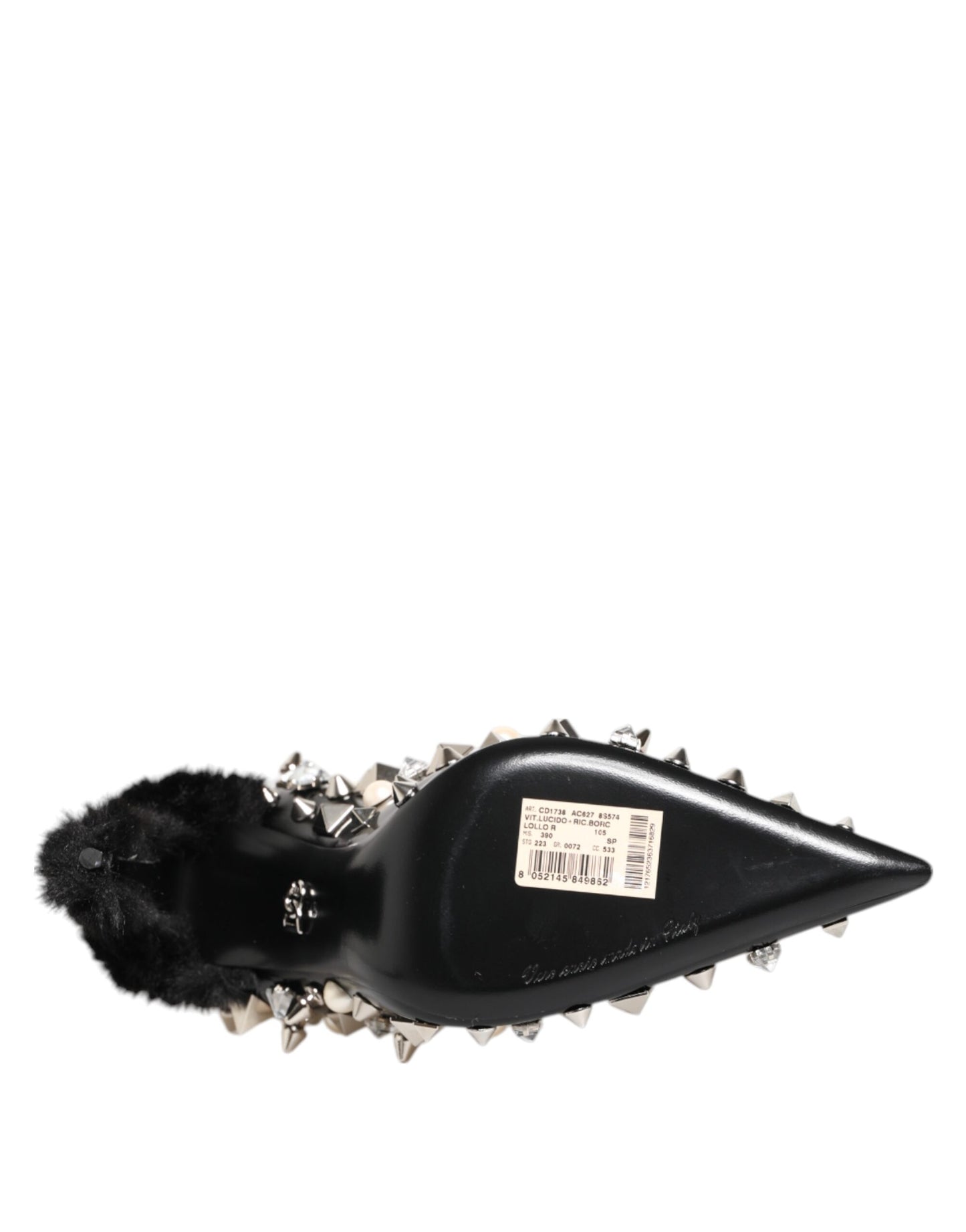 Escarpins à talons aiguilles Dolce & Gabbana à clous et cristaux noirs