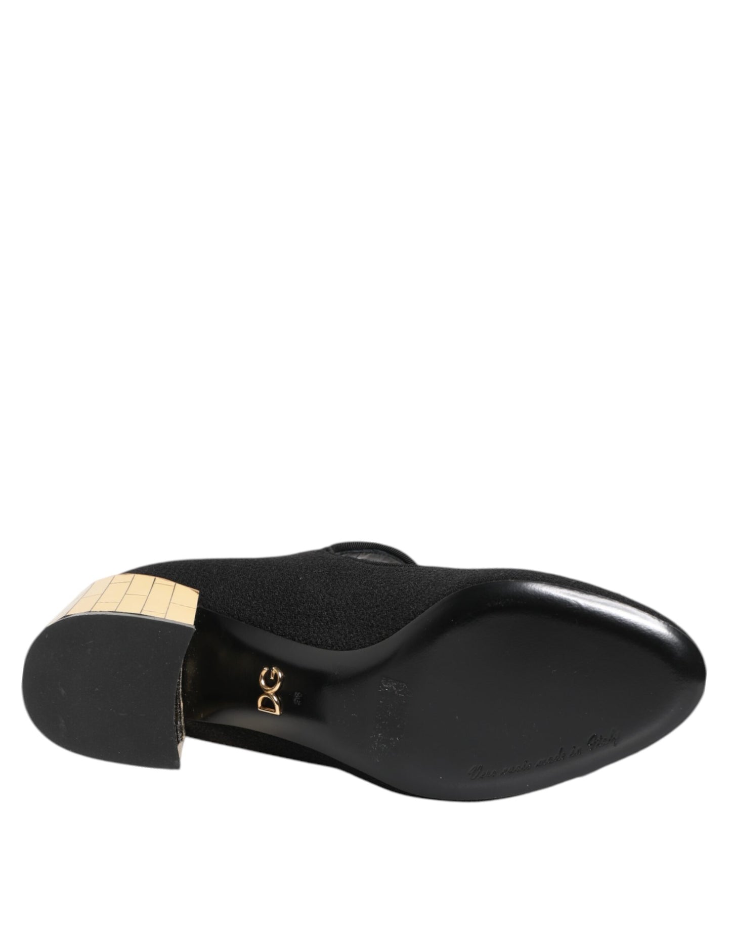 Chaussures Mary Jane noires ornées de cristaux et de fleurs Dolce & Gabbana