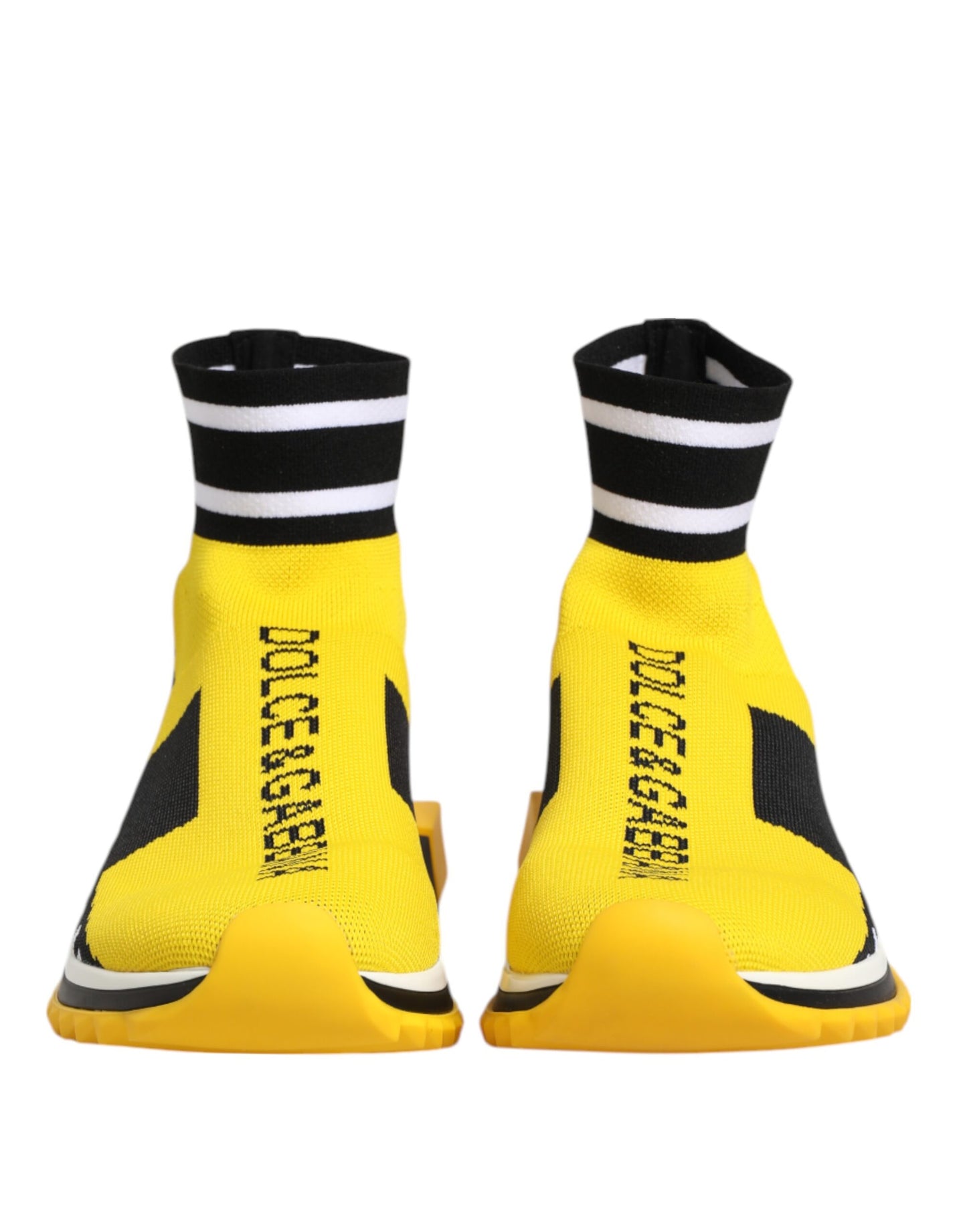 Baskets chaussettes Dolce & Gabbana Sorrento jaunes et noires