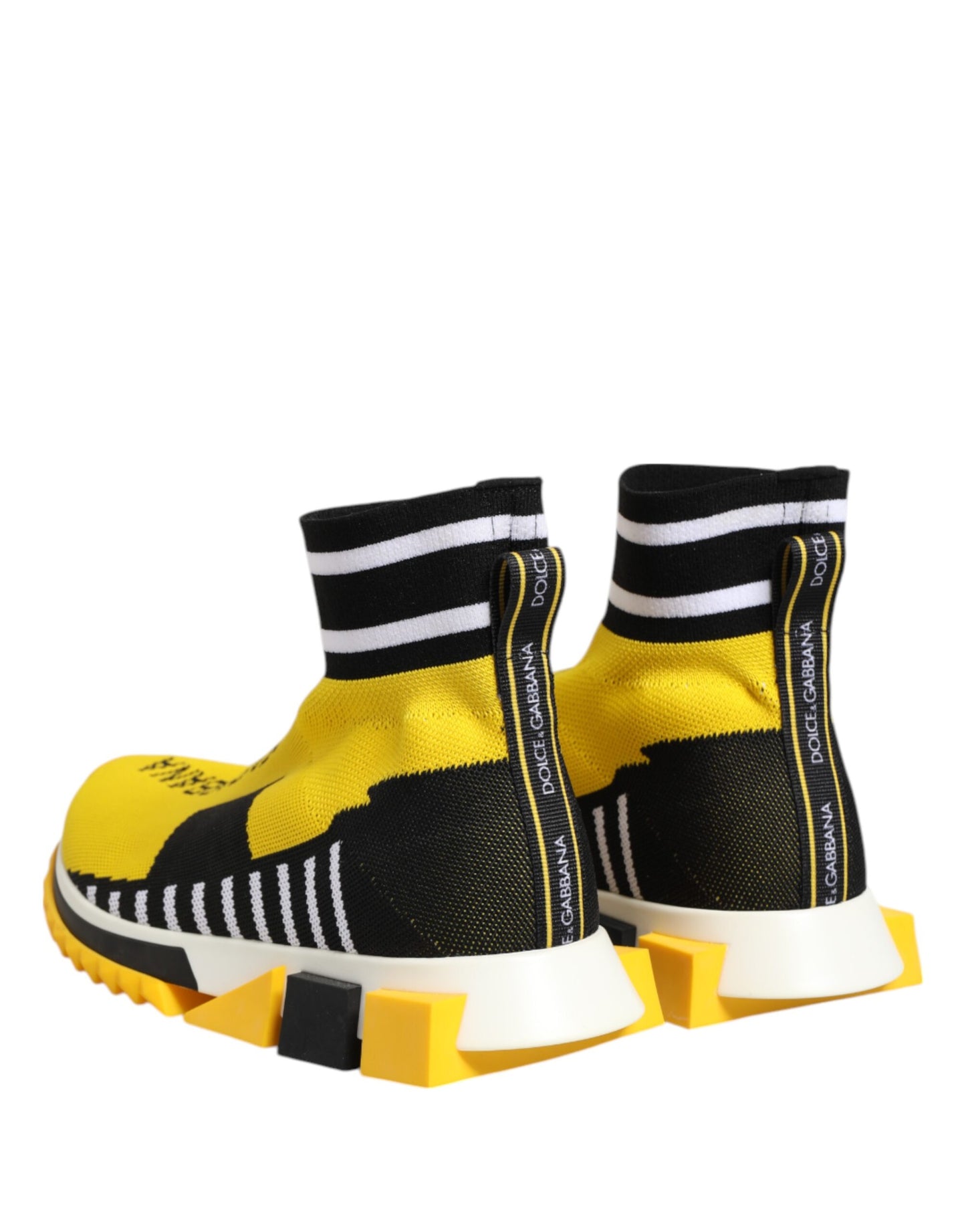 Baskets chaussettes Dolce & Gabbana Sorrento jaunes et noires