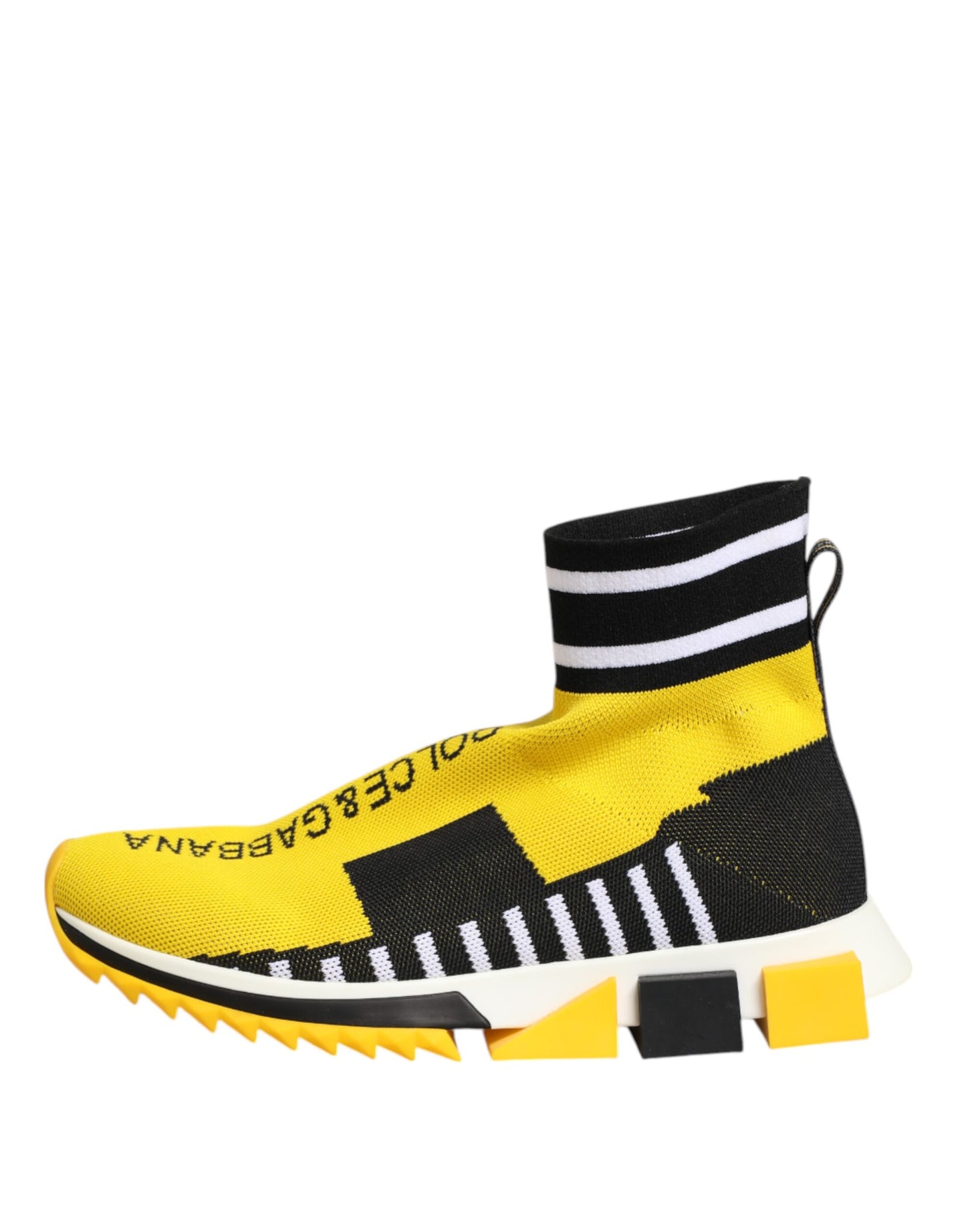 Baskets chaussettes Dolce & Gabbana Sorrento jaunes et noires