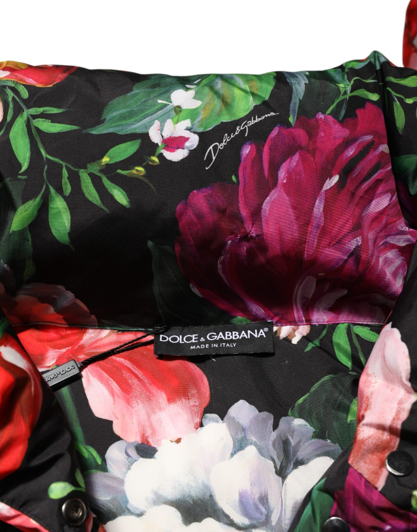 Dolce & Gabbana Doudoune à capuche à fleurs multicolores