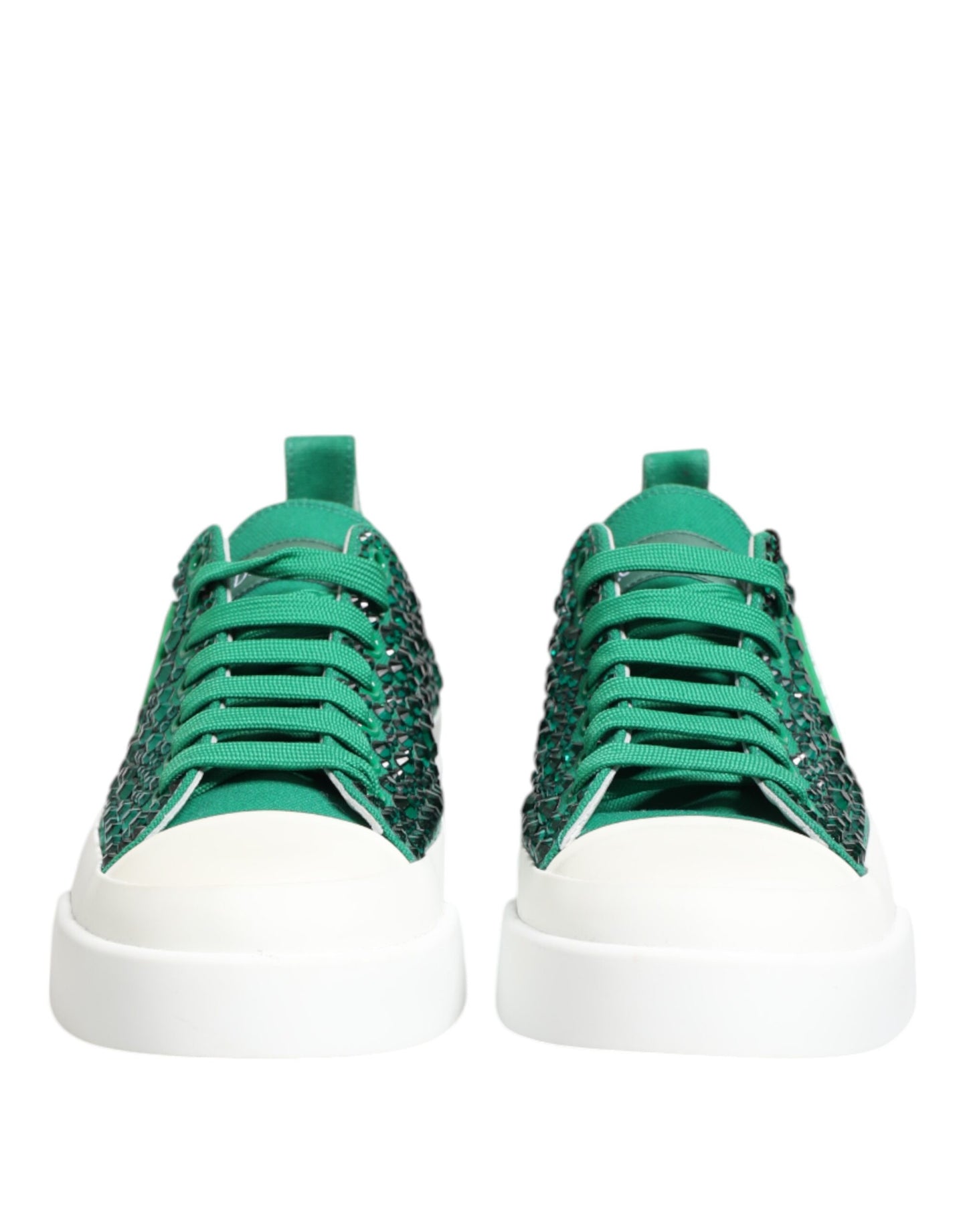 Baskets vertes Dolce & Gabbana Portofino Crystal DG Logo