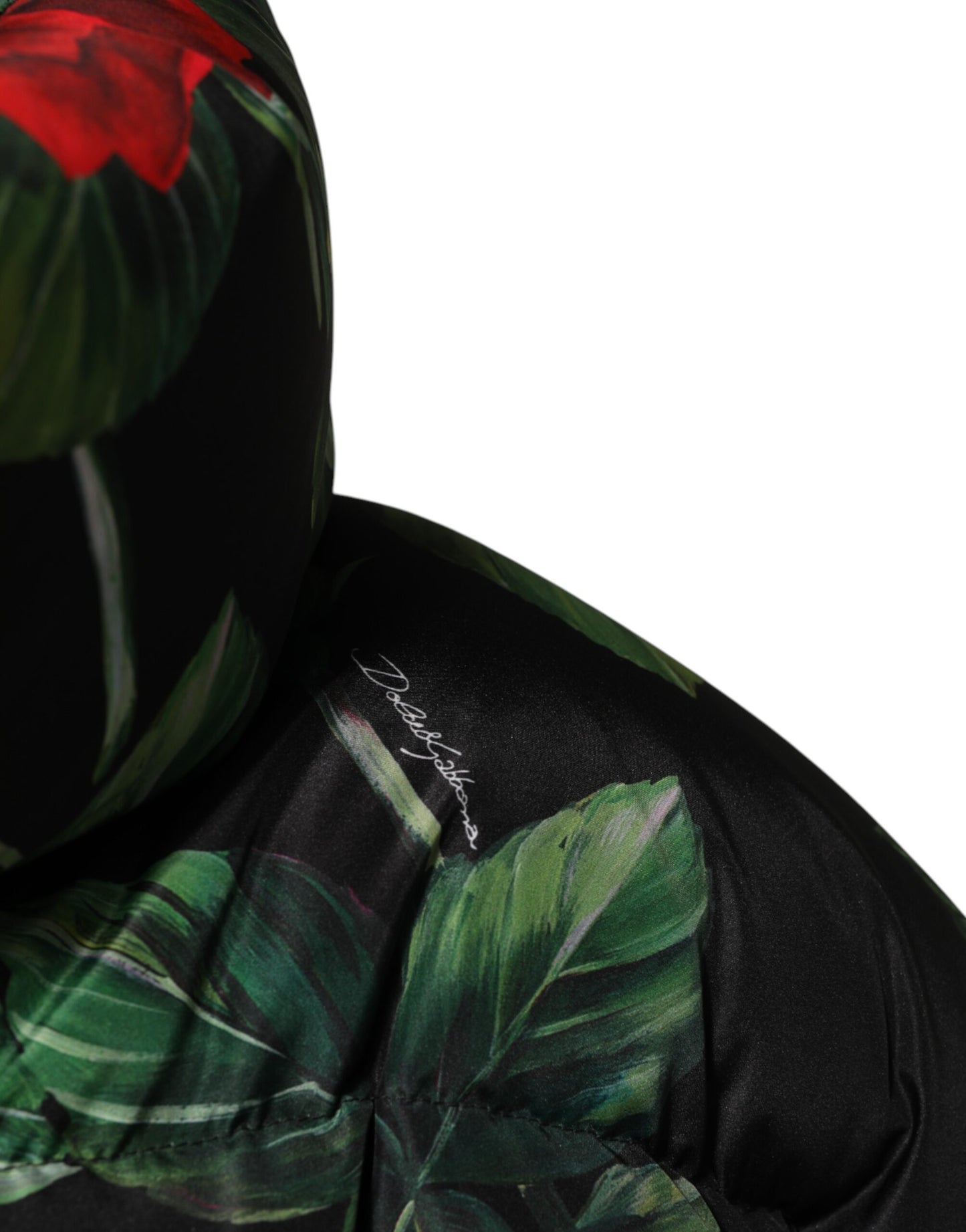 Dolce & Gabbana Doudoune fleurie multicolore Veste zippée intégrale