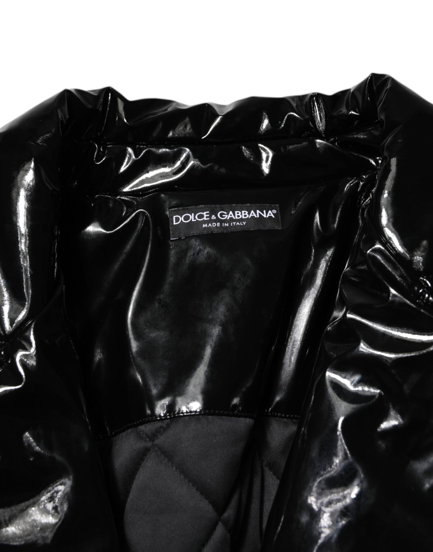 Dolce & Gabbana - Doudoune matelassée noire en polyester
