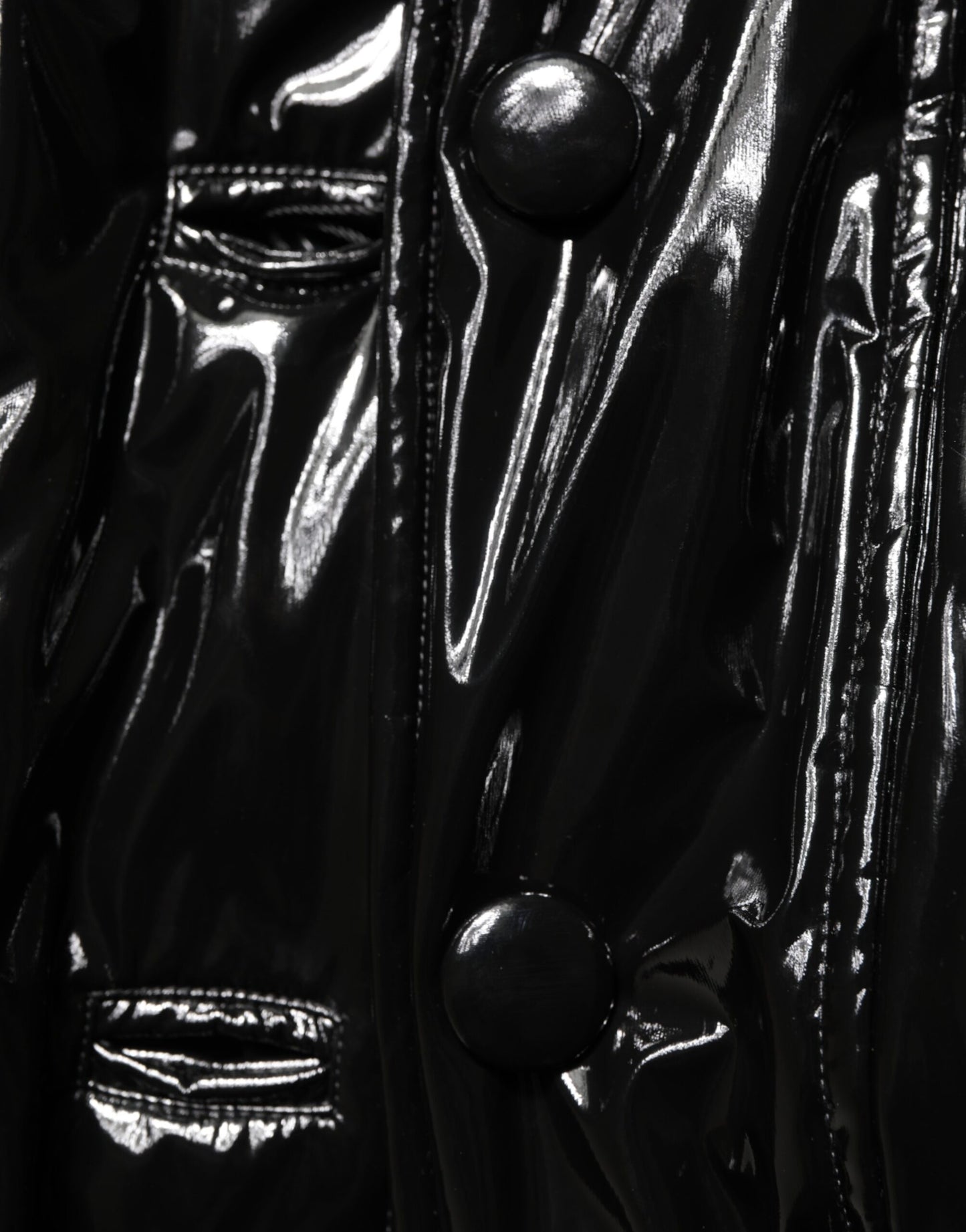 Dolce & Gabbana Polyester Black Quilted Puffer Coat Jacket