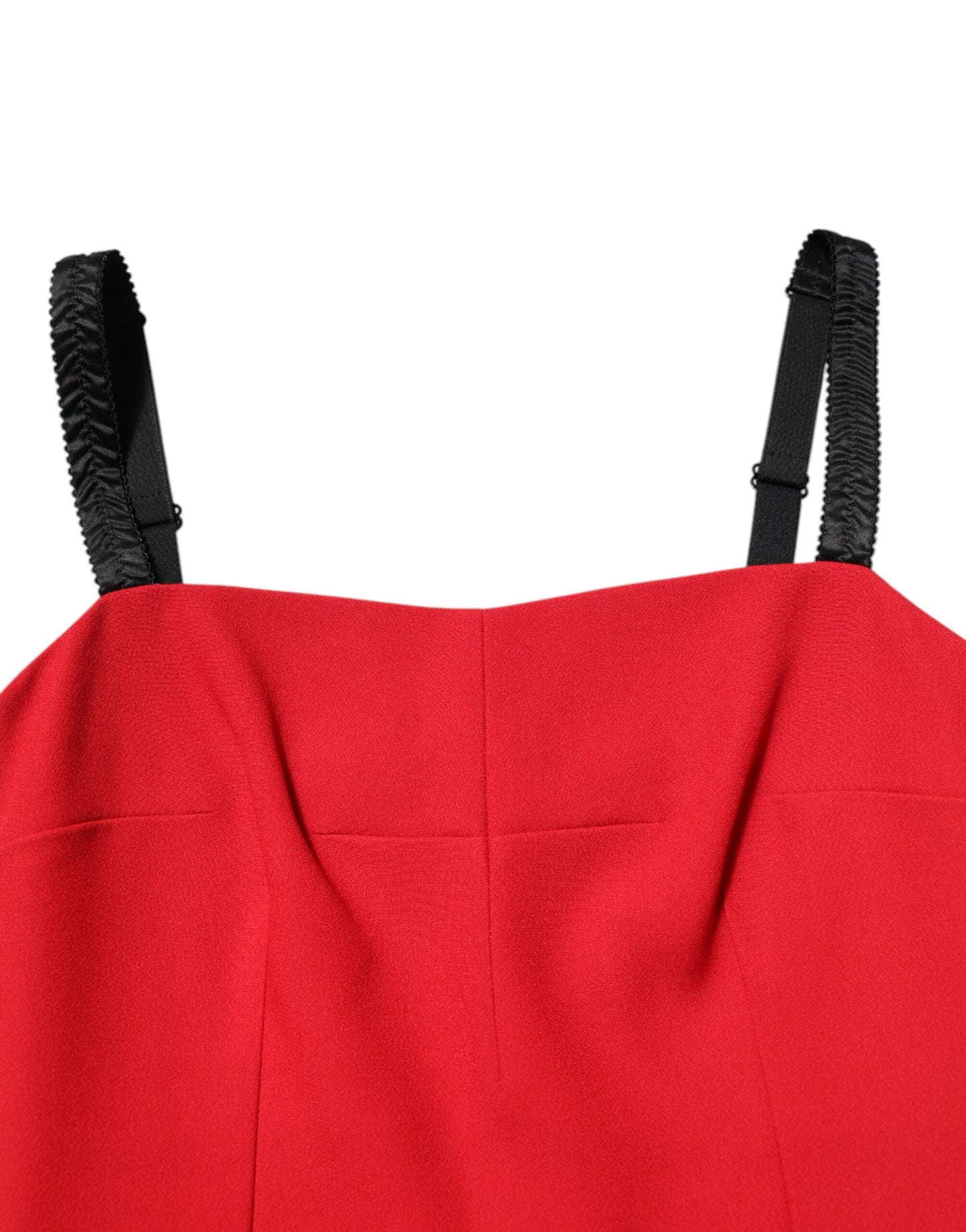 Robe fourreau moulante extensible rouge Dolce & Gabbana, longueur genou