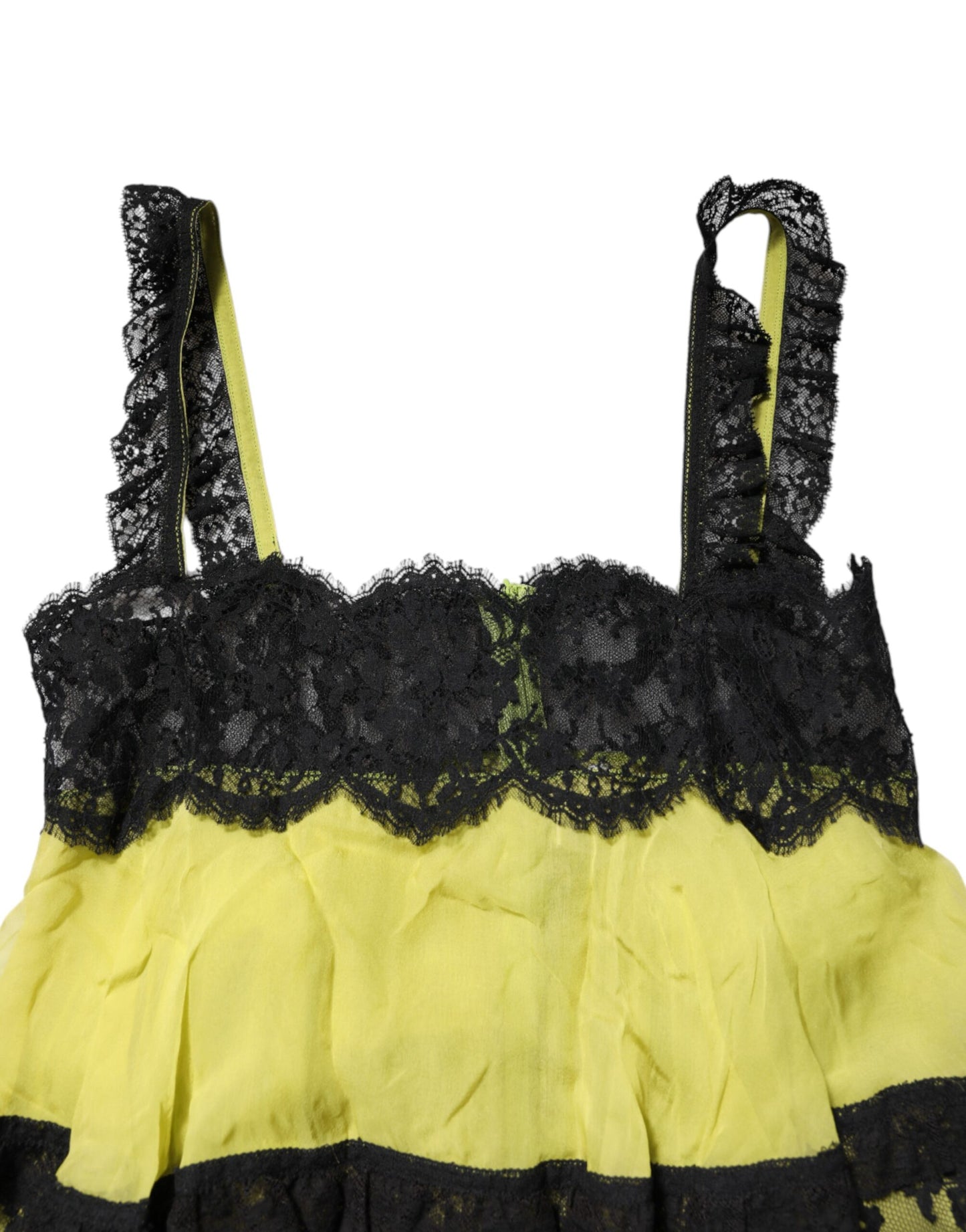 Robe nuisette babydoll jaune et noire Dolce & Gabbana