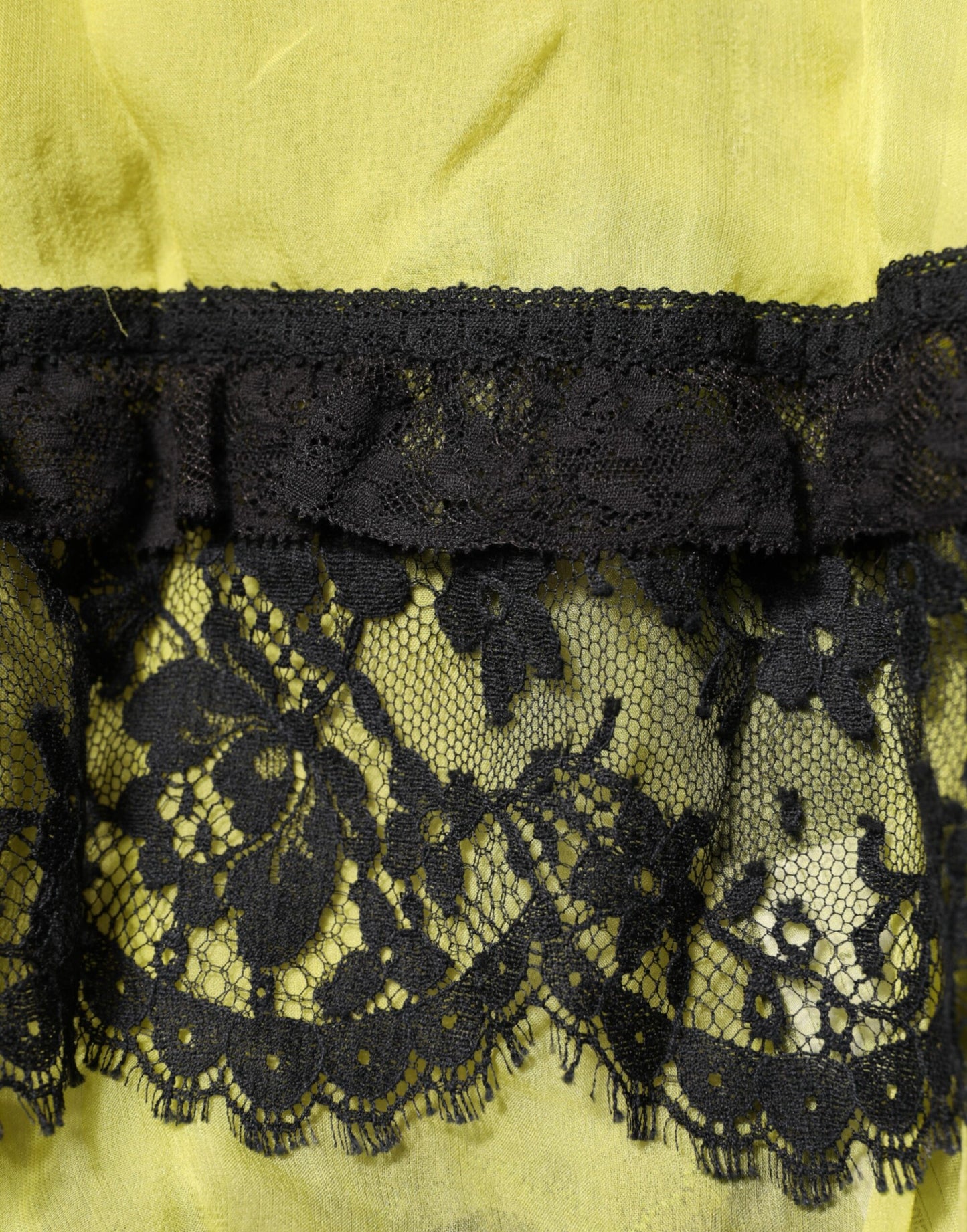 Robe nuisette babydoll jaune et noire Dolce & Gabbana