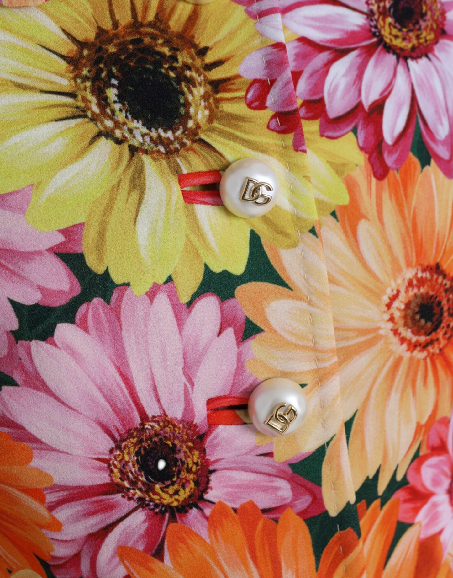 Veste fantaisie florale à imprimé marguerites multicolore Dolce & Gabbana