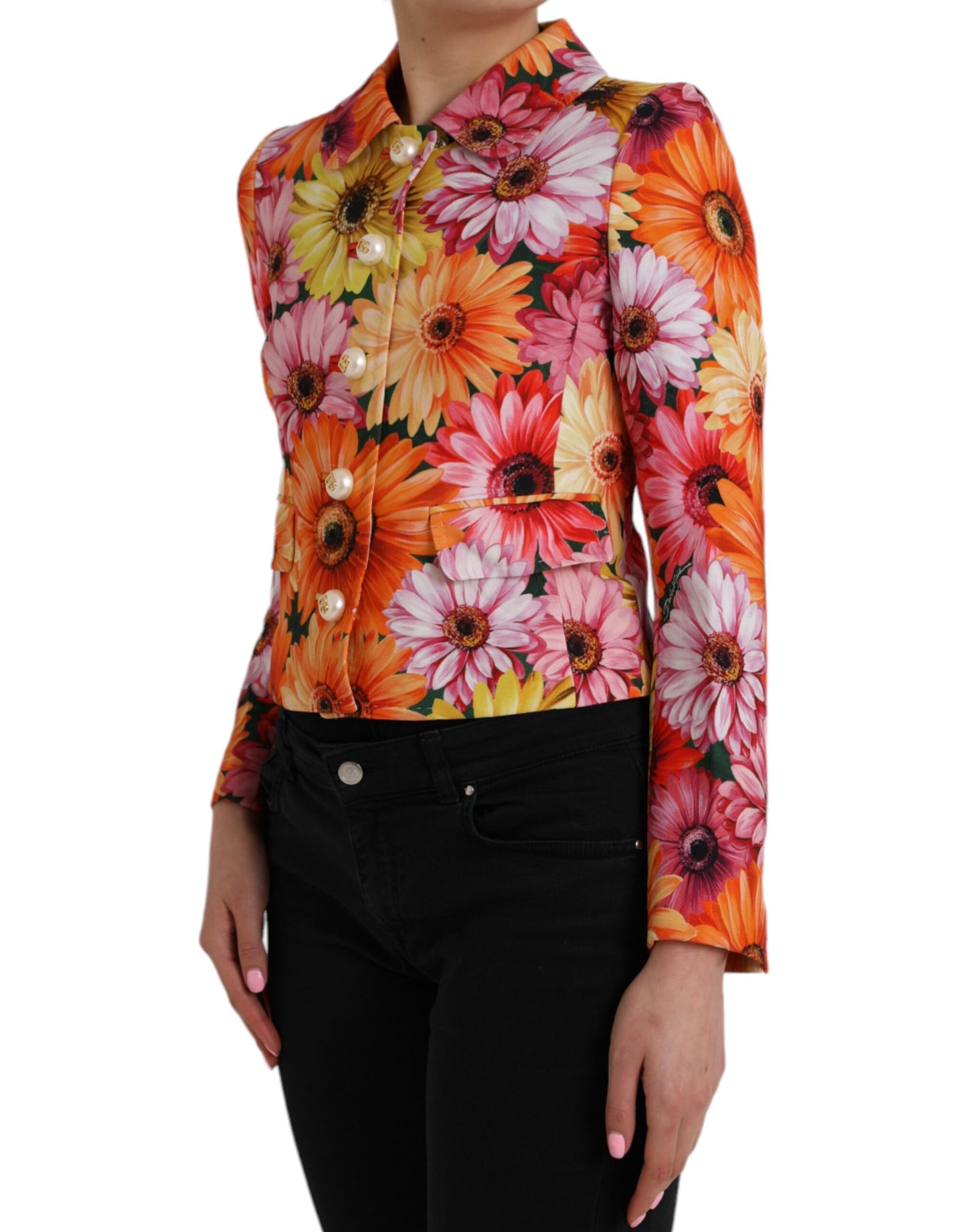 Veste fantaisie florale à imprimé marguerites multicolore Dolce & Gabbana