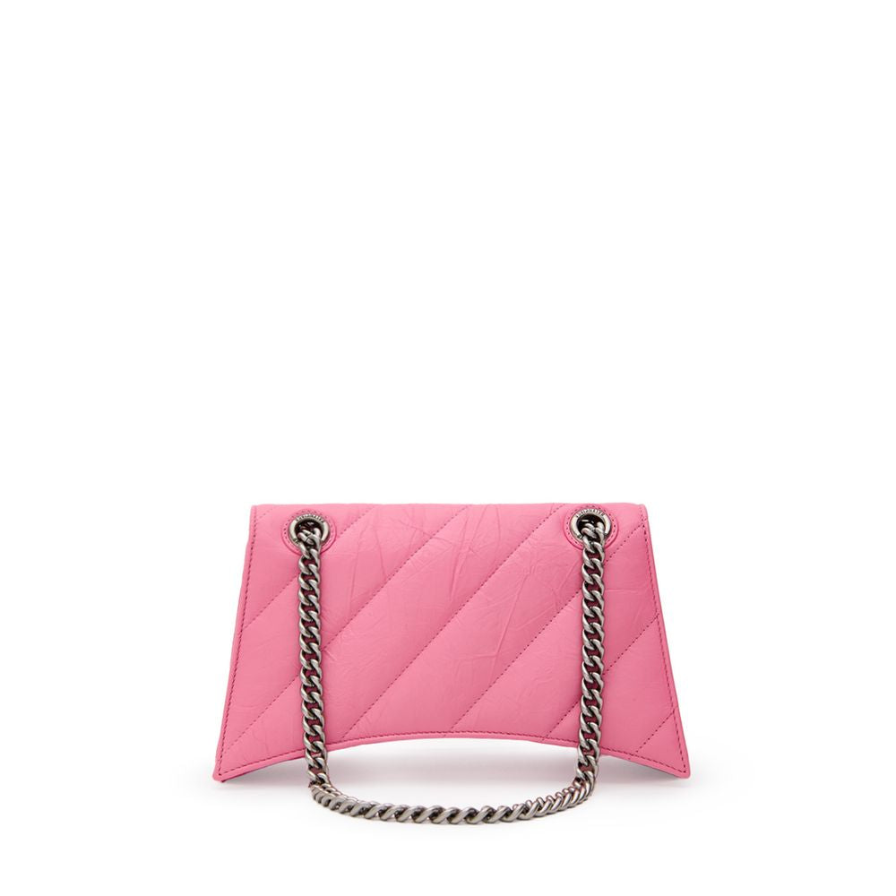 Sac à bandoulière en cuir rose Balenciaga