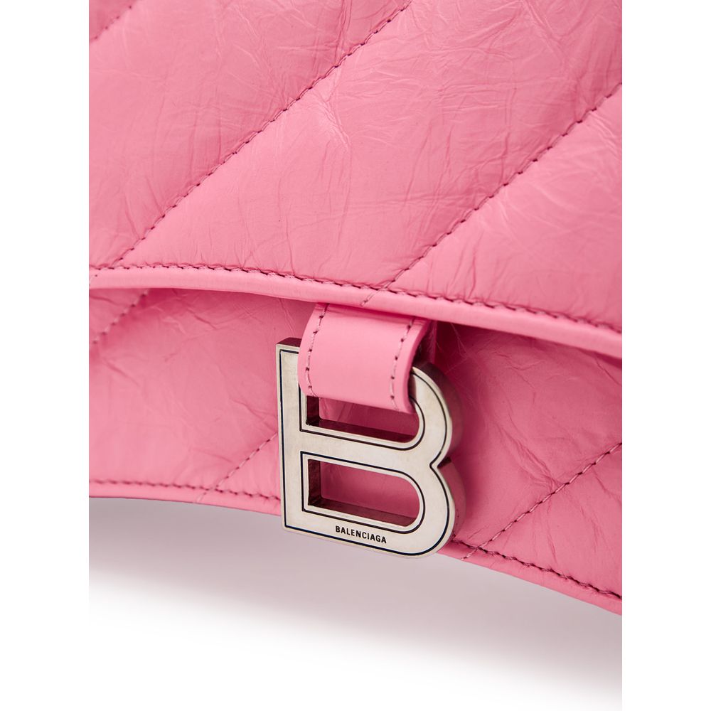 Sac à bandoulière en cuir rose Balenciaga