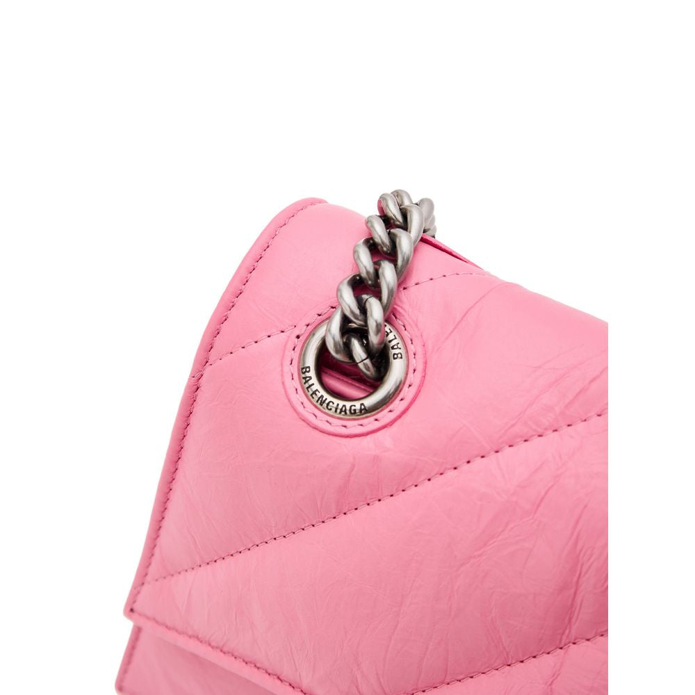 Sac à bandoulière en cuir rose Balenciaga