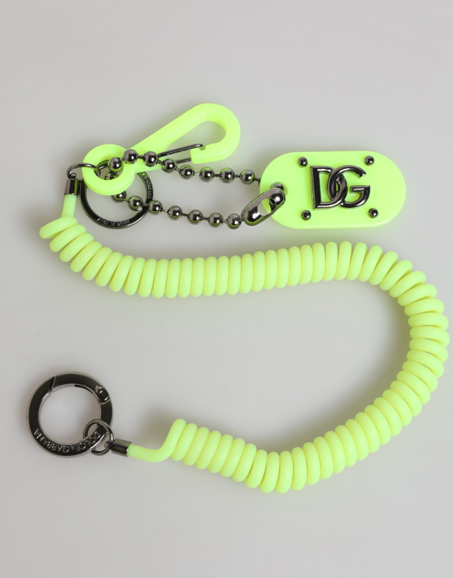 Porte-clés Dolce & Gabbana Green Springy avec logo DG pour homme