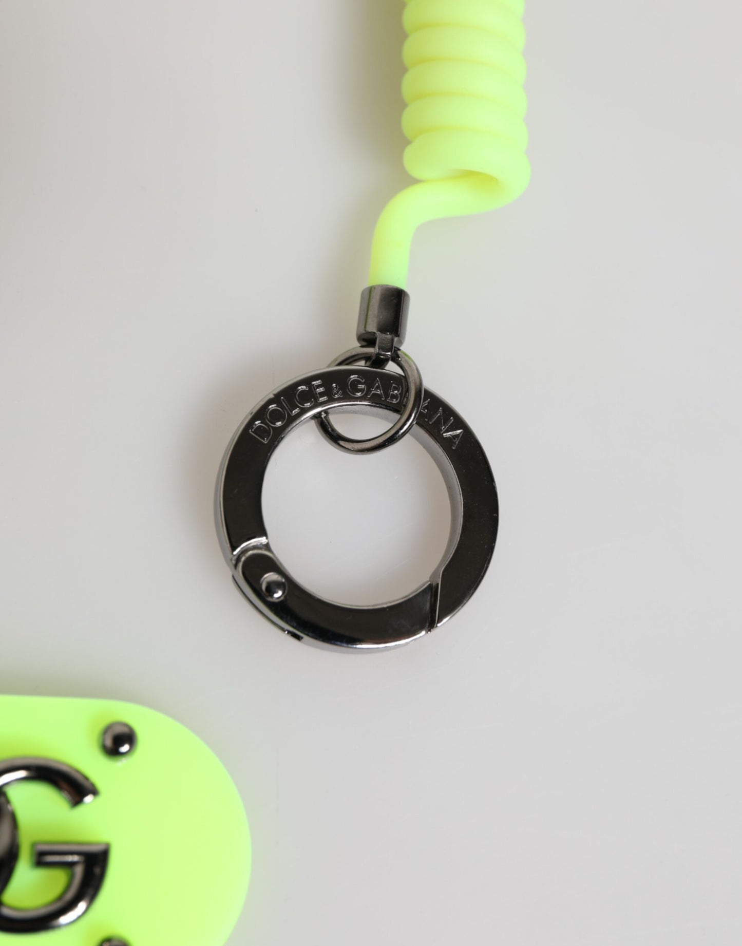 Porte-clés Dolce & Gabbana Green Springy avec logo DG pour homme