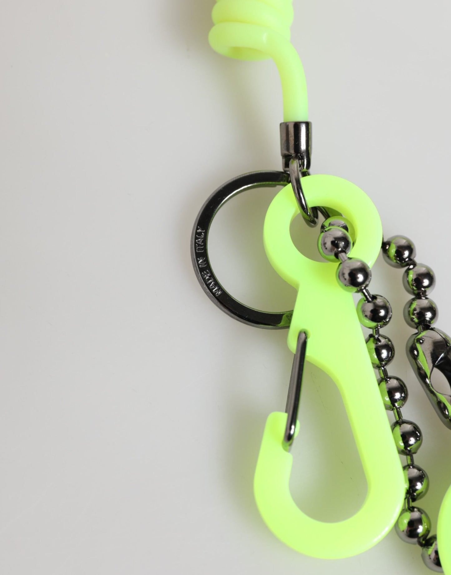 Porte-clés Dolce & Gabbana Green Springy avec logo DG pour homme
