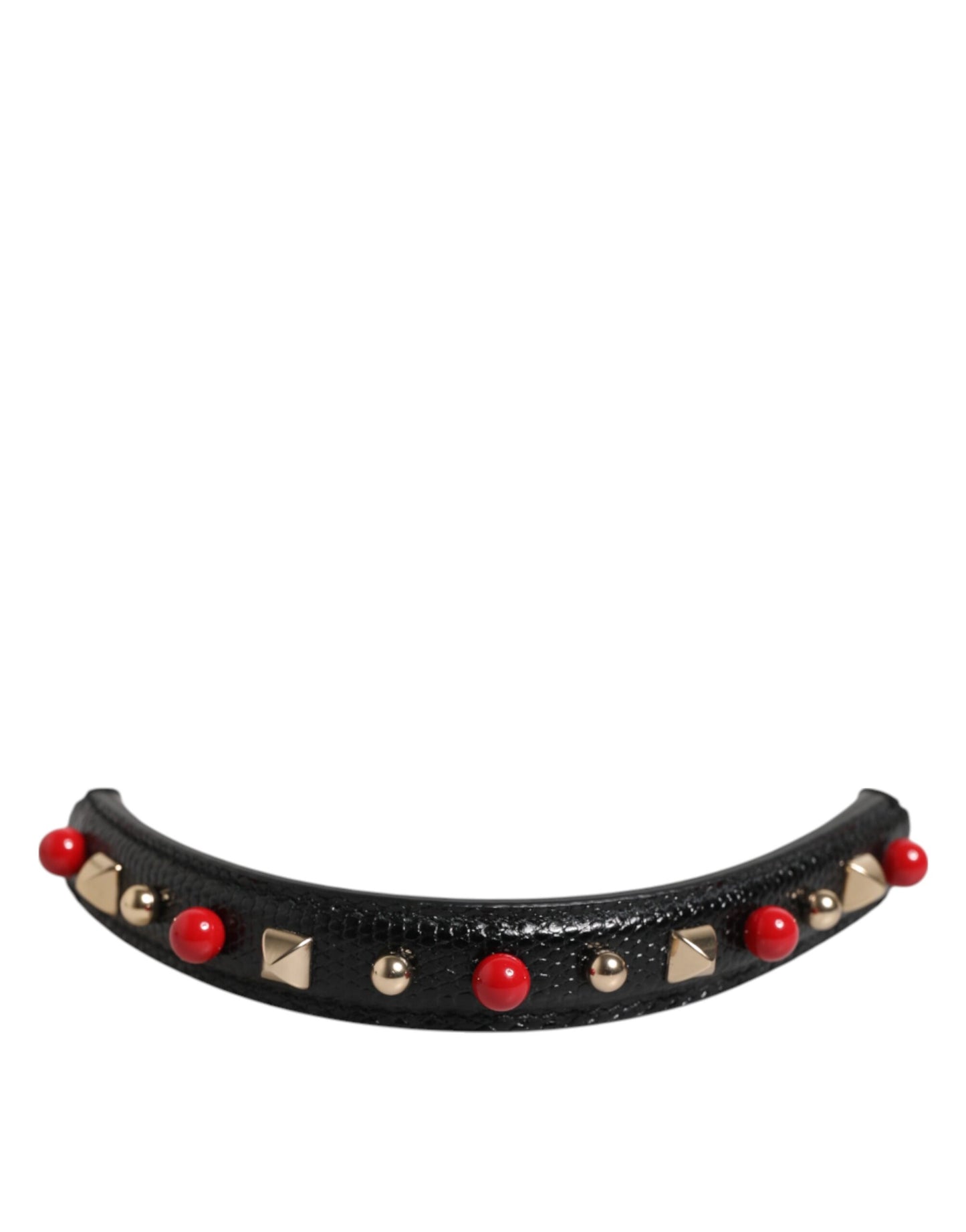 Bandoulière pour sac à main Dolce & Gabbana en cuir noir orné