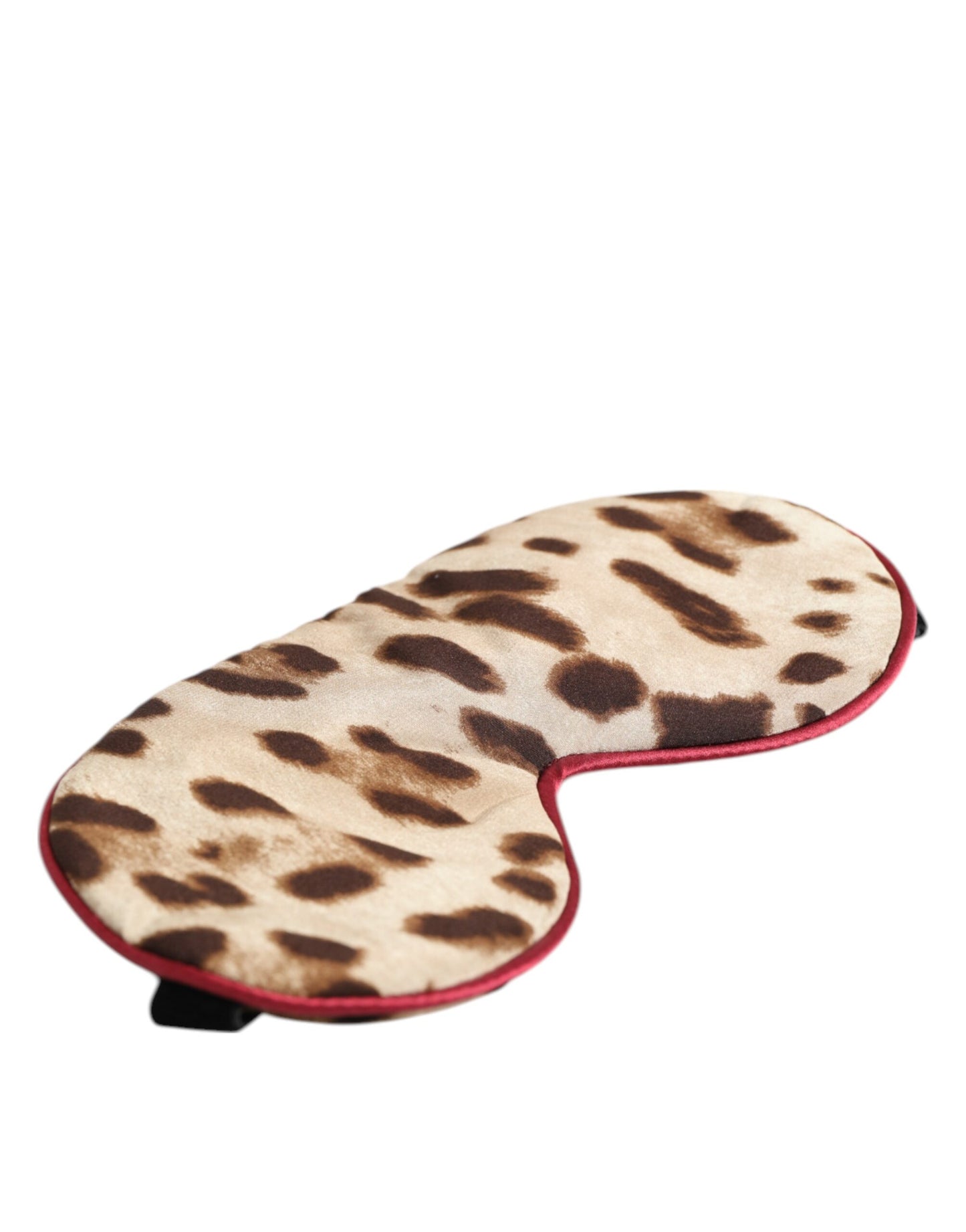 Masque de sommeil pour les yeux Dolce & Gabbana en soie marron à imprimé léopard pour femme