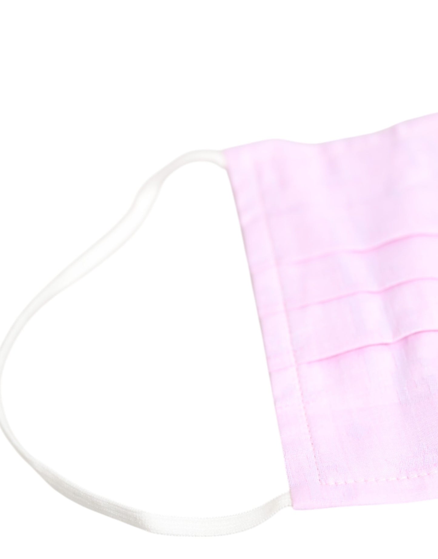 Masque facial élastique en coton rose avec logo Dolce & Gabbana