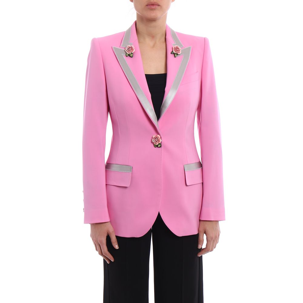 Vestes et manteaux en laine rose Dolce & Gabbana