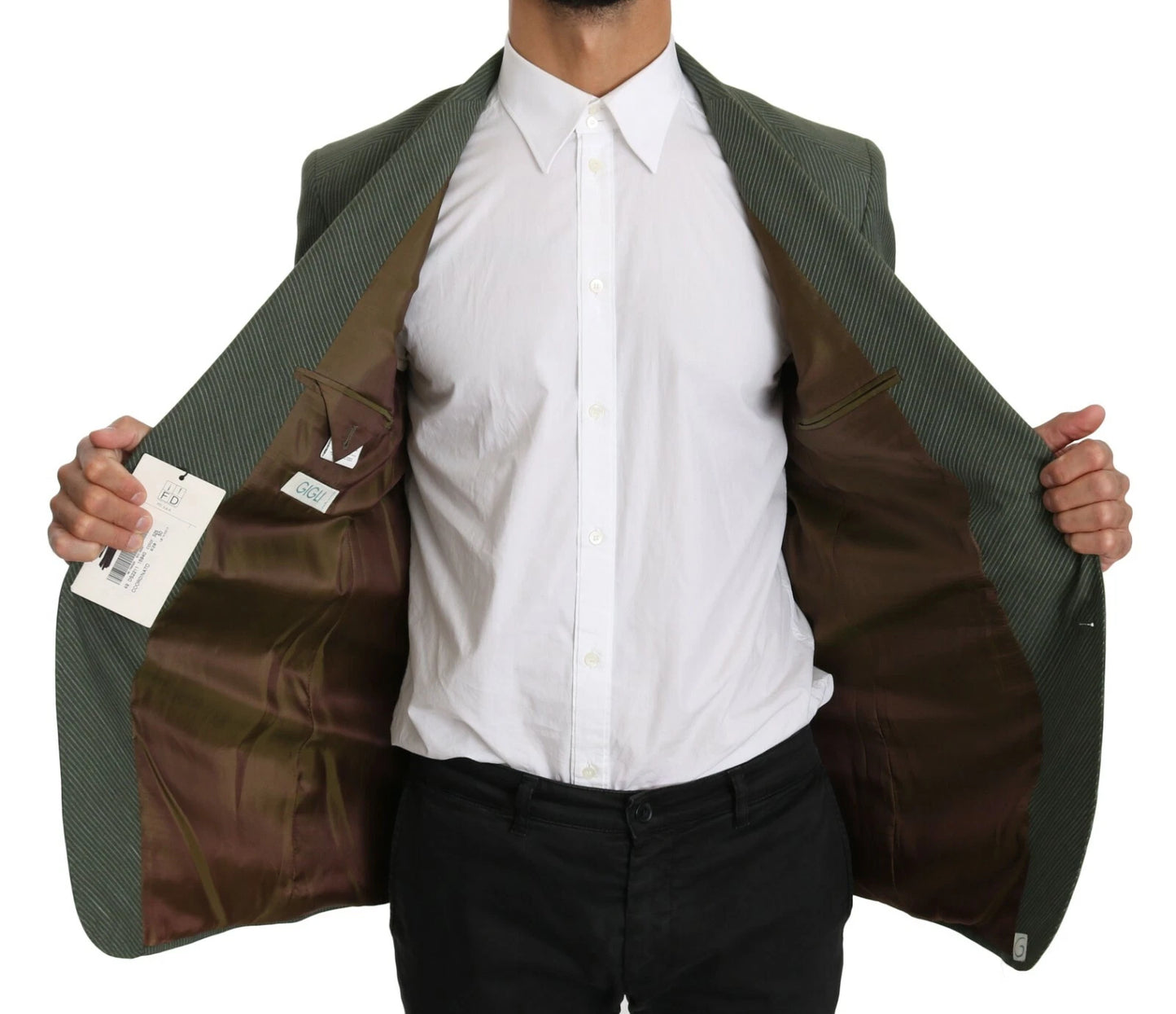 Romeo Gigli Green Linen Blazer One Piece Single Breasted Jacket