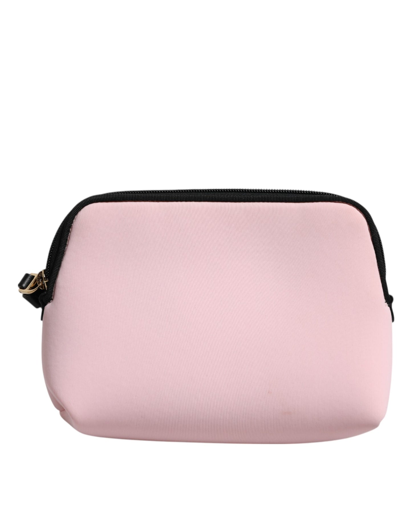 Pochette zippée Dolce & Gabbana en nylon rose uni avec logo DG imprimé
