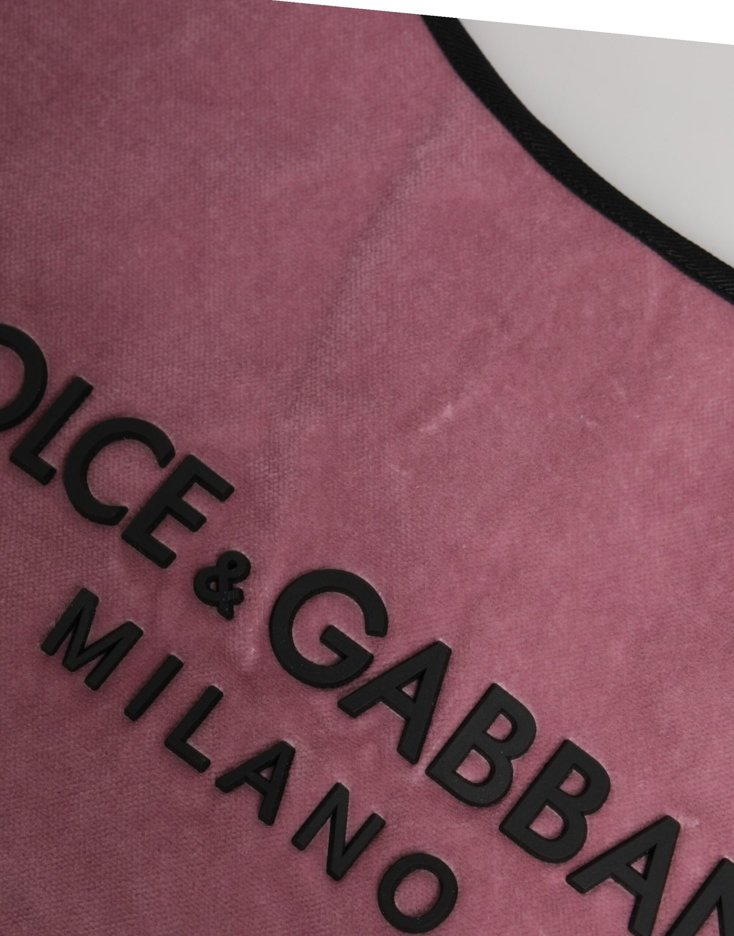 Sacs cabas à bandoulière Dolce & Gabbana en velours de coton rose DG MILANO