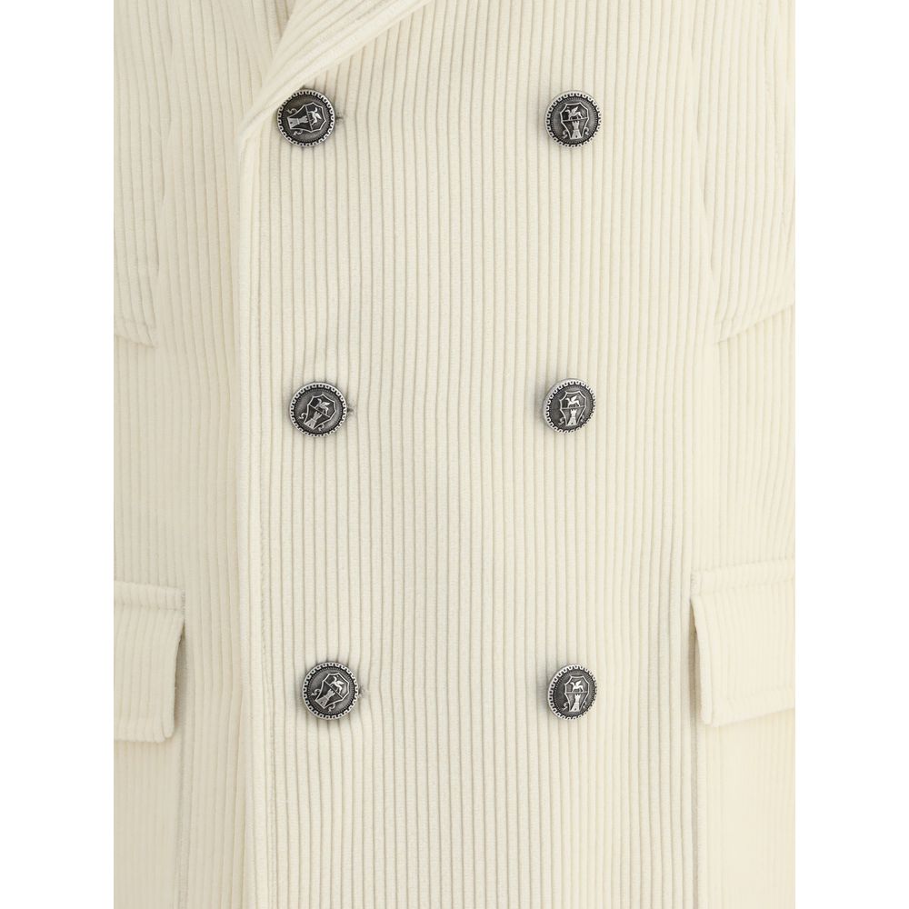Brunello Cucinelli Cream Cashmere Coat