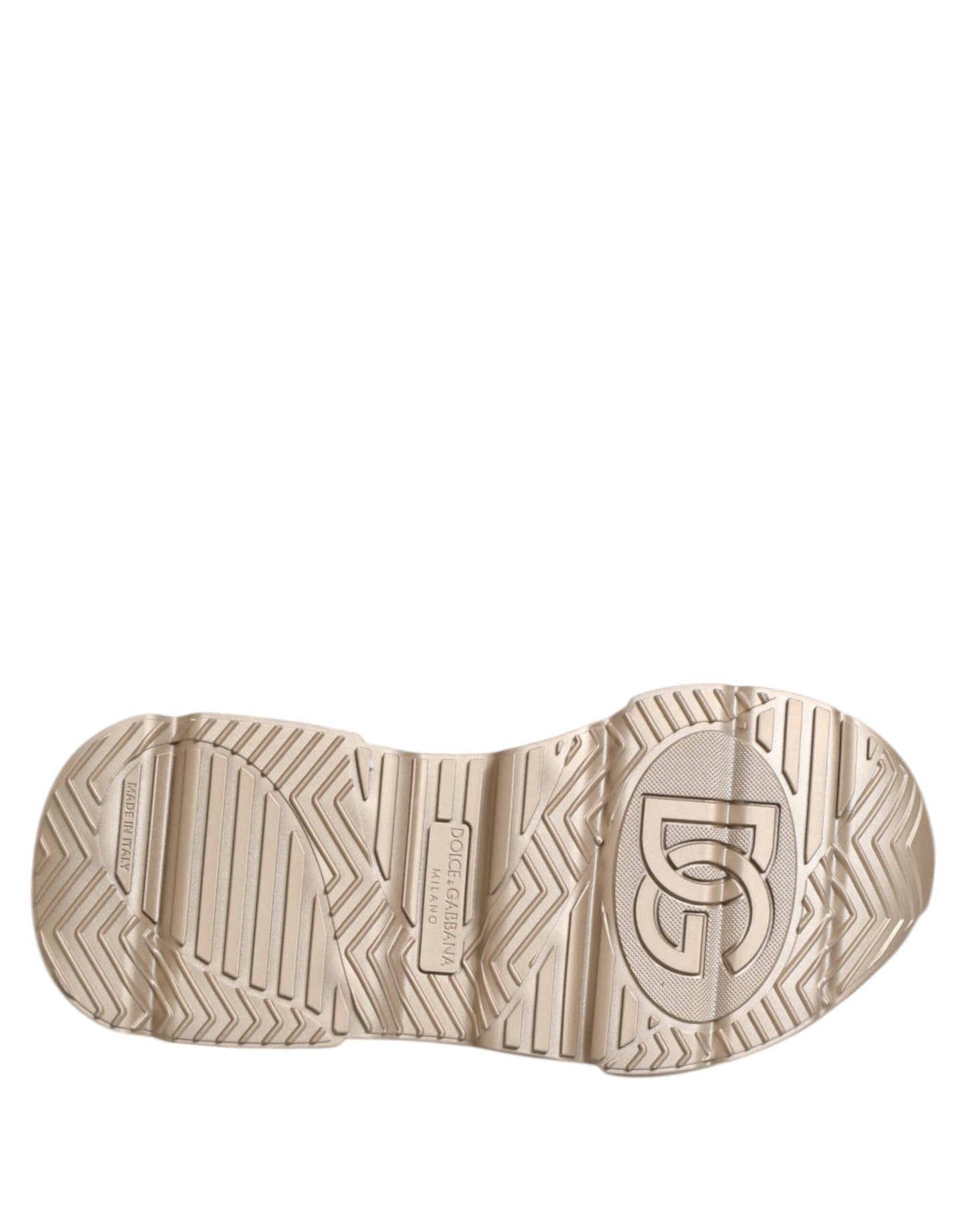 Baskets Daymaster en cuir doré Dolce & Gabbana pour femme