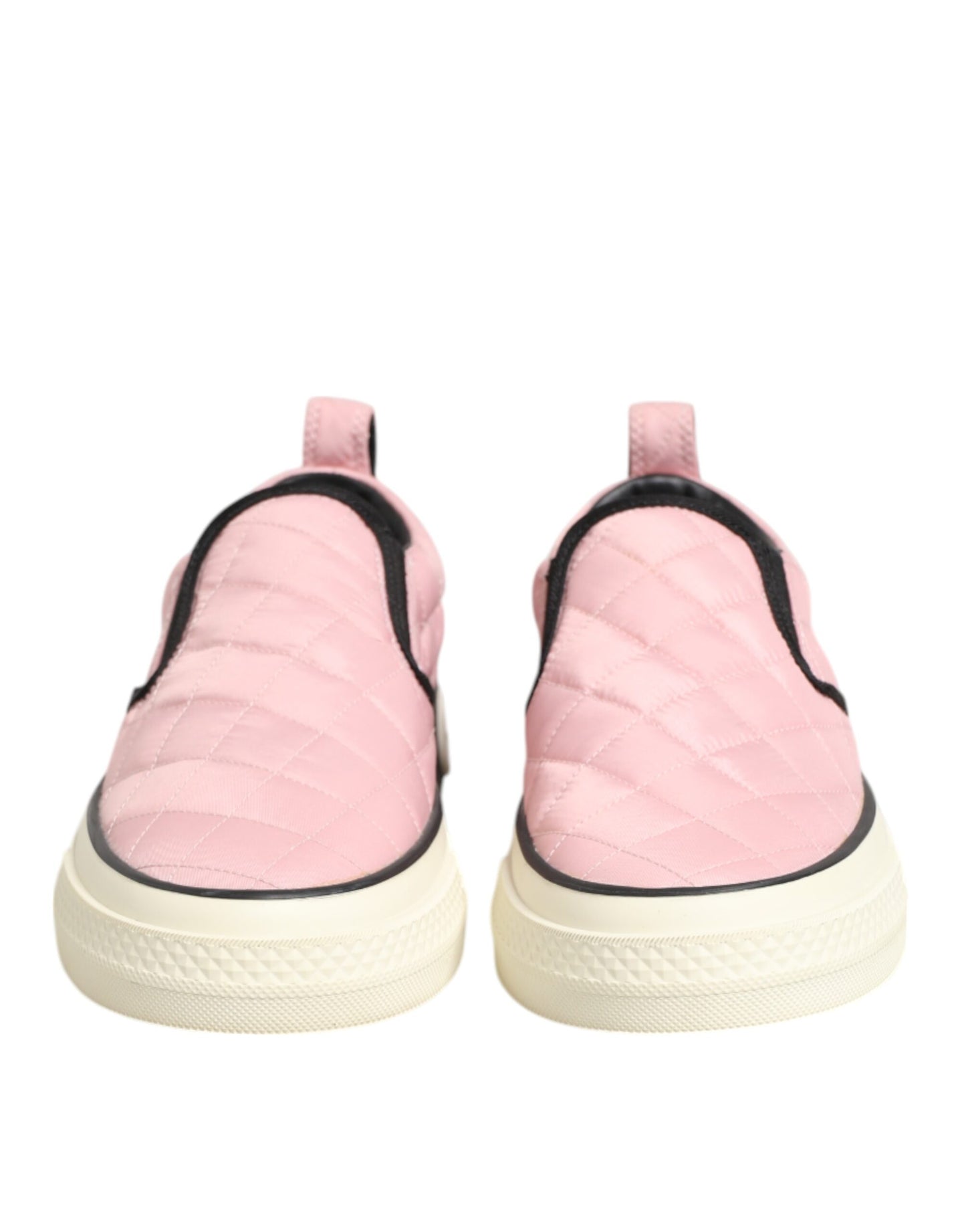 Baskets à enfiler en nylon matelassé rose Dolce & Gabbana