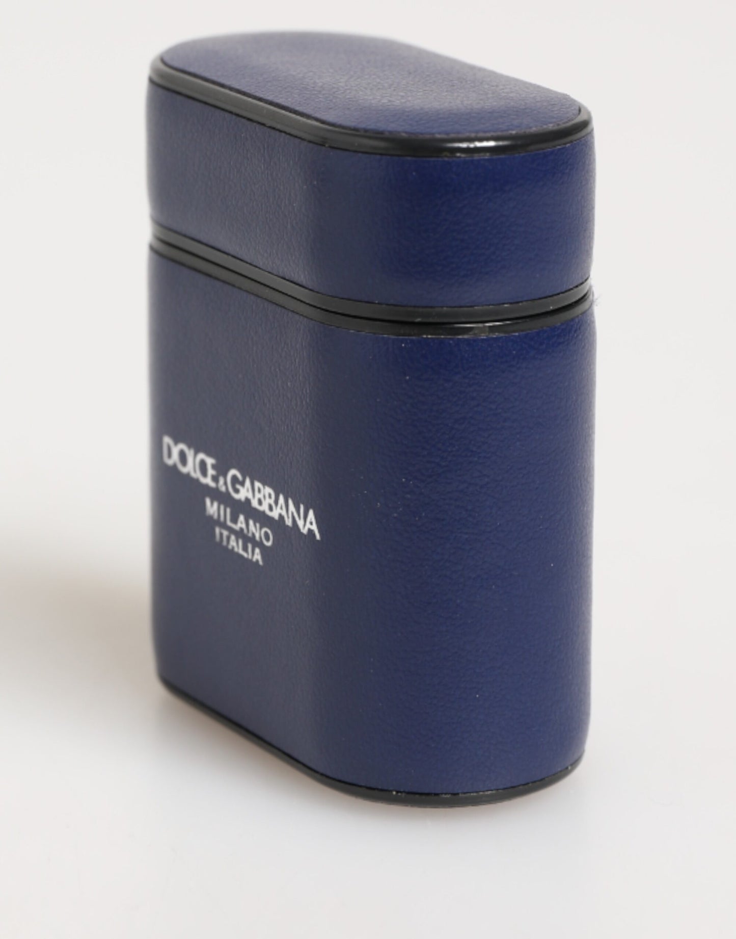 Dolce & Gabbana Blaues Leder-Flip-Etui mit Logo-Print für Herren