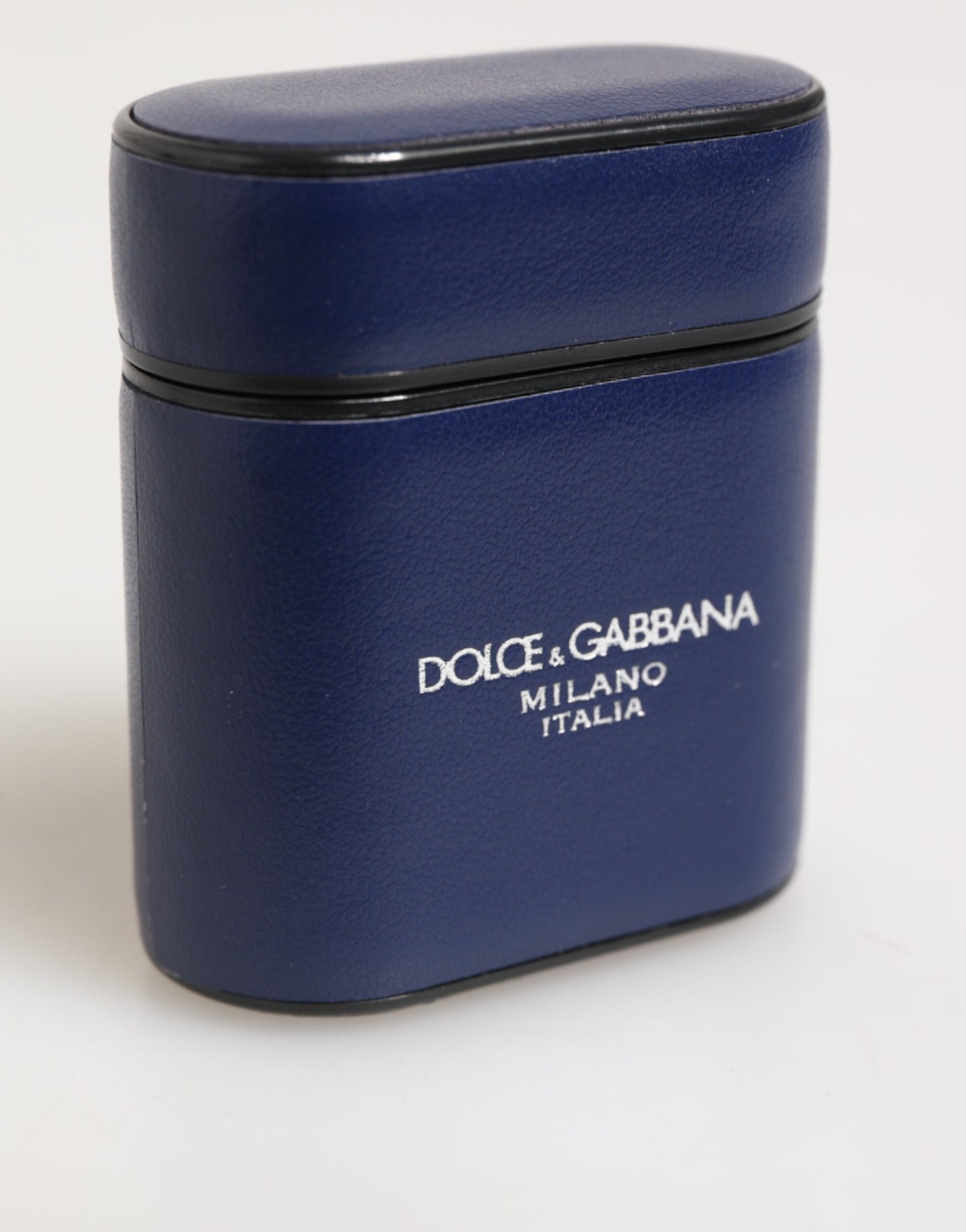 Dolce & Gabbana Blaues Leder-Flip-Etui mit Logo-Print für Herren