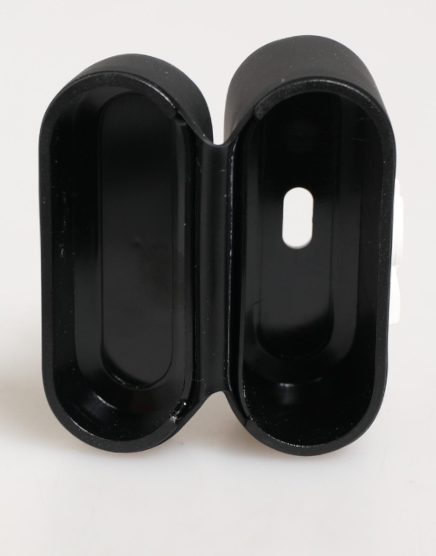 Étui pour Airpods Dolce & Gabbana en caoutchouc noir et blanc avec logo en relief