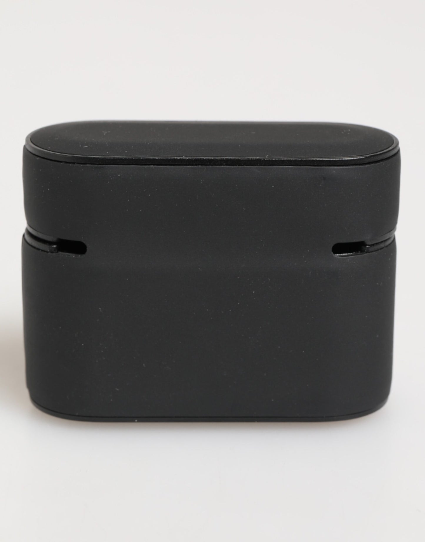 Étui pour Airpods Dolce & Gabbana en caoutchouc noir et orange avec logo en relief