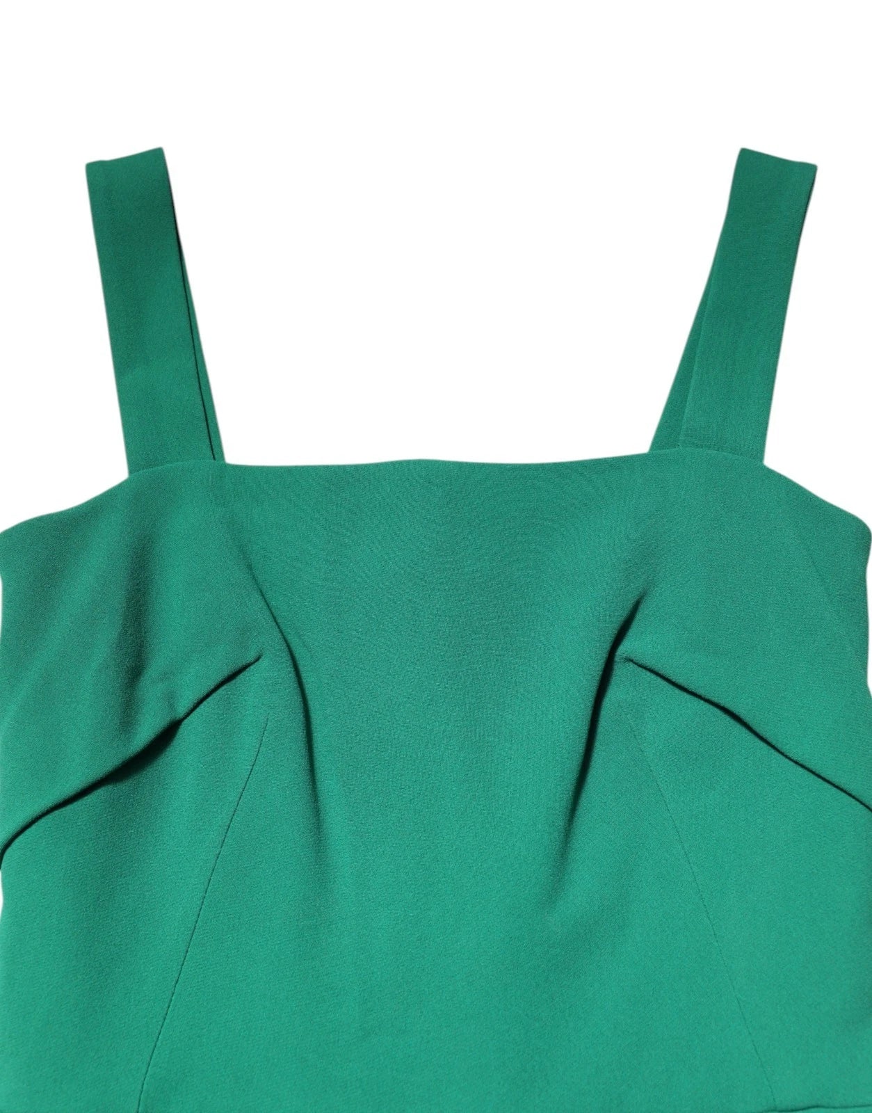 Robe moulante sans manches en rayonne vert foncé Dolce & Gabbana