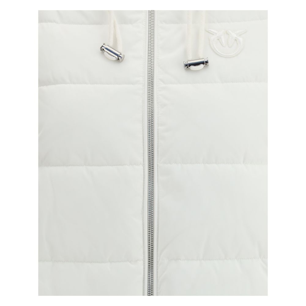 PINKO White Polyester Full-Length Jacket